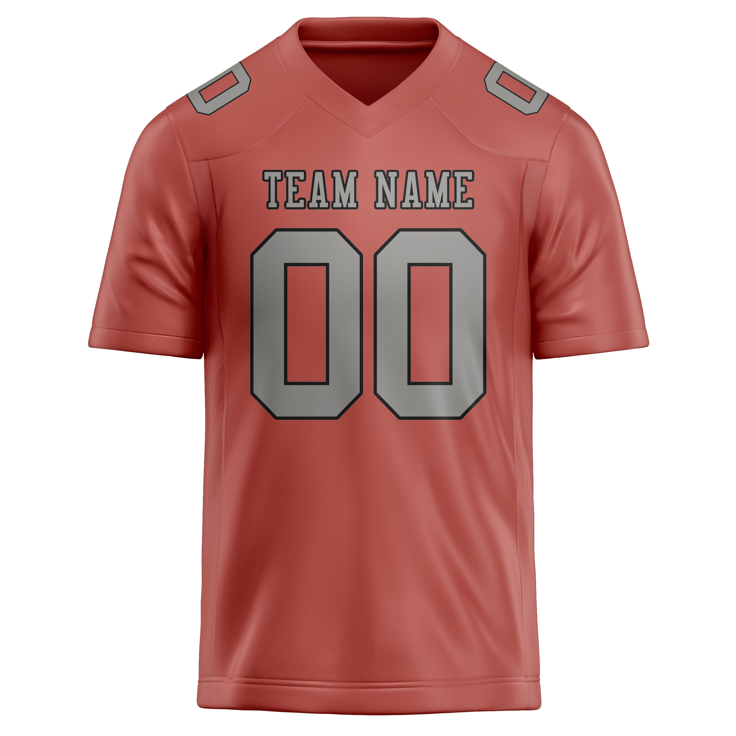 Custom Copper Rose Gray Football Jersey