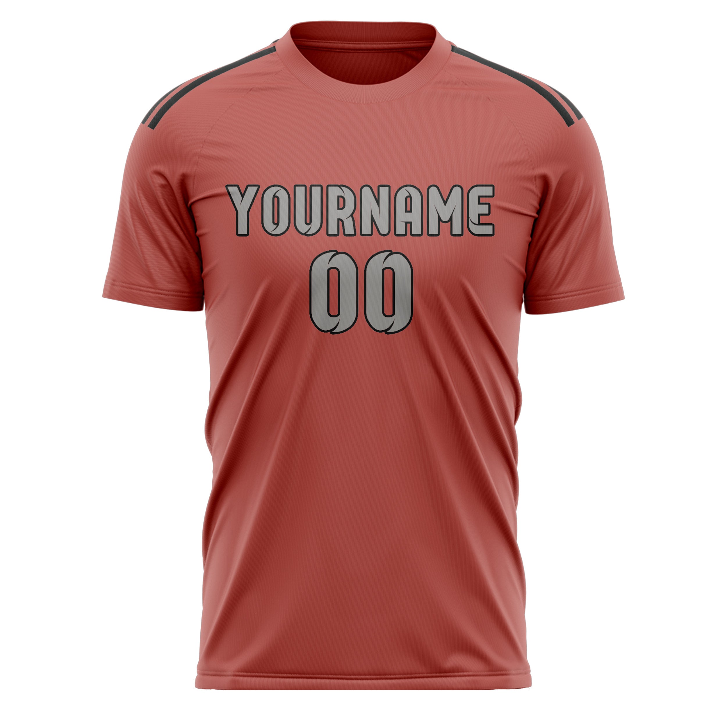 Custom Copper Rose Gray Soccer Jersey