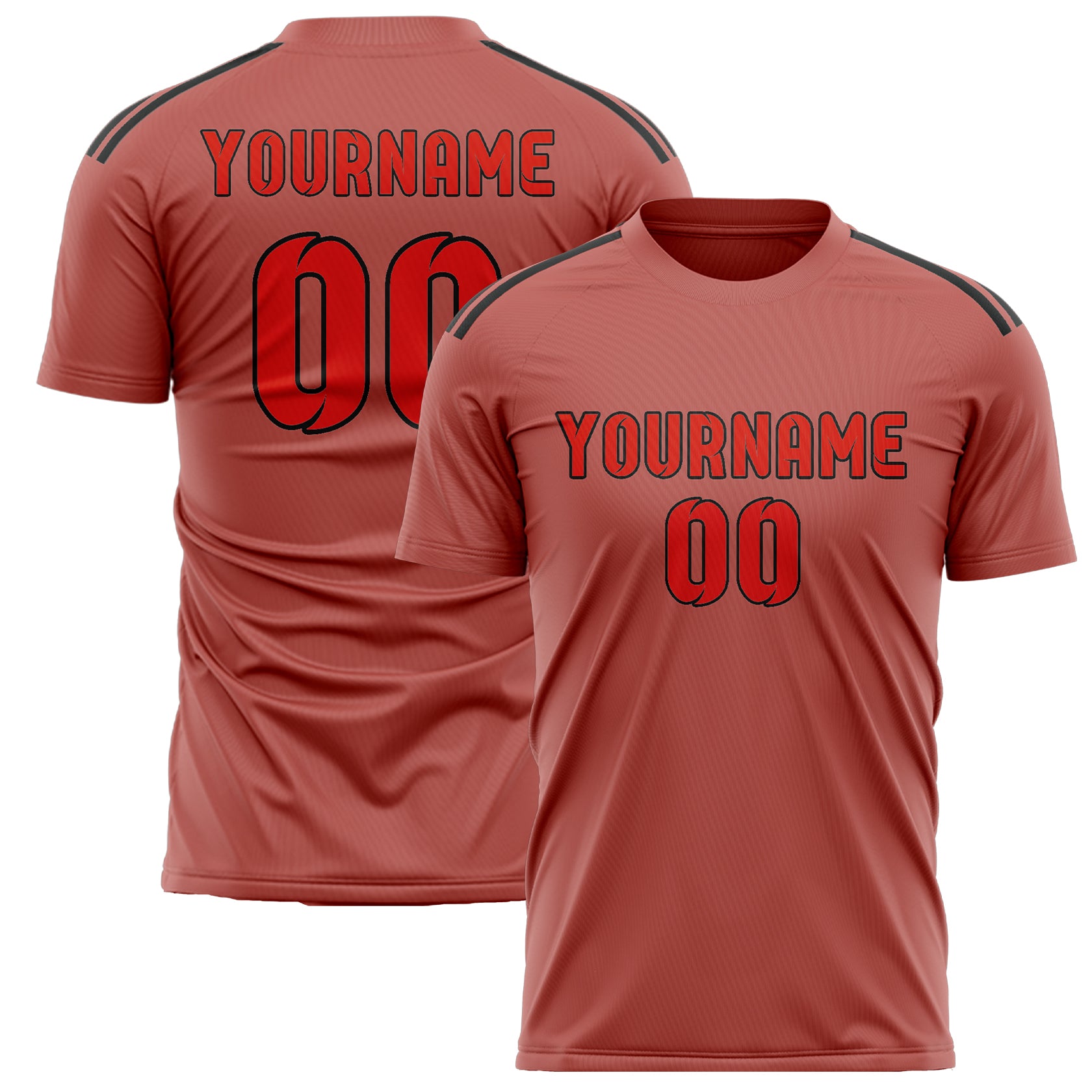 Custom Copper Rose Orange Red Soccer Jersey
