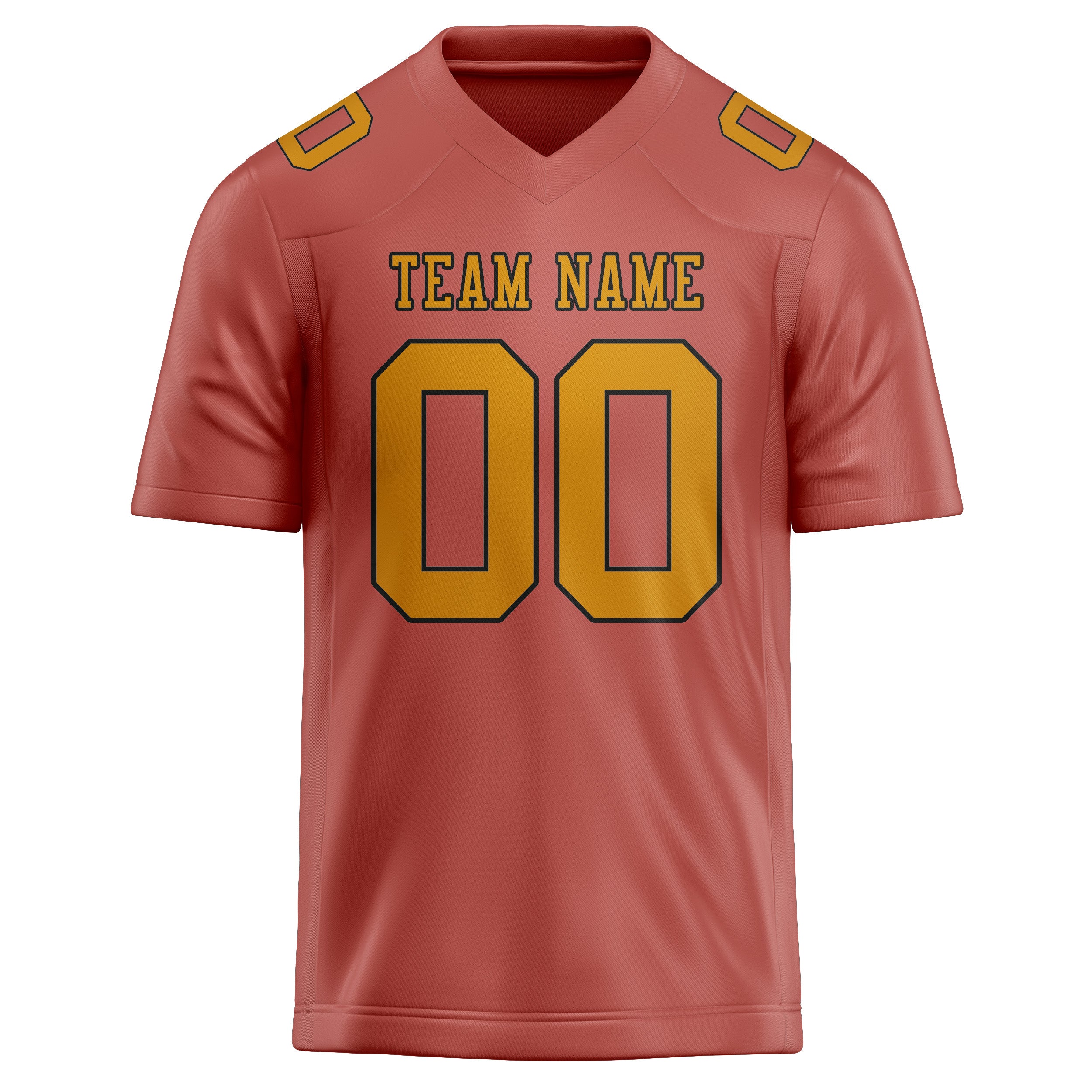 Custom Copper Rose Yellow Football Jersey