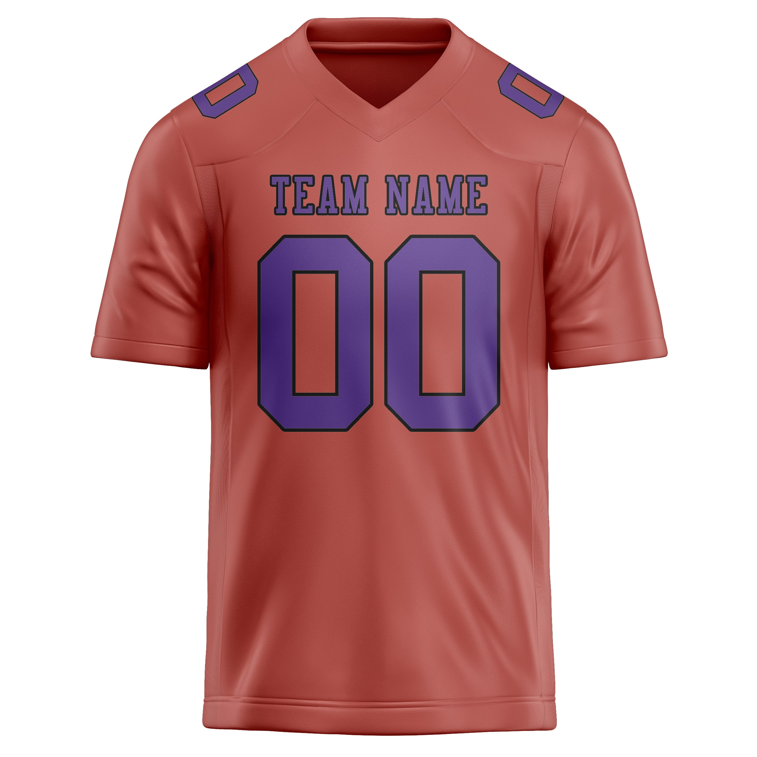 Custom Copper Rose Light Purple Football Jersey