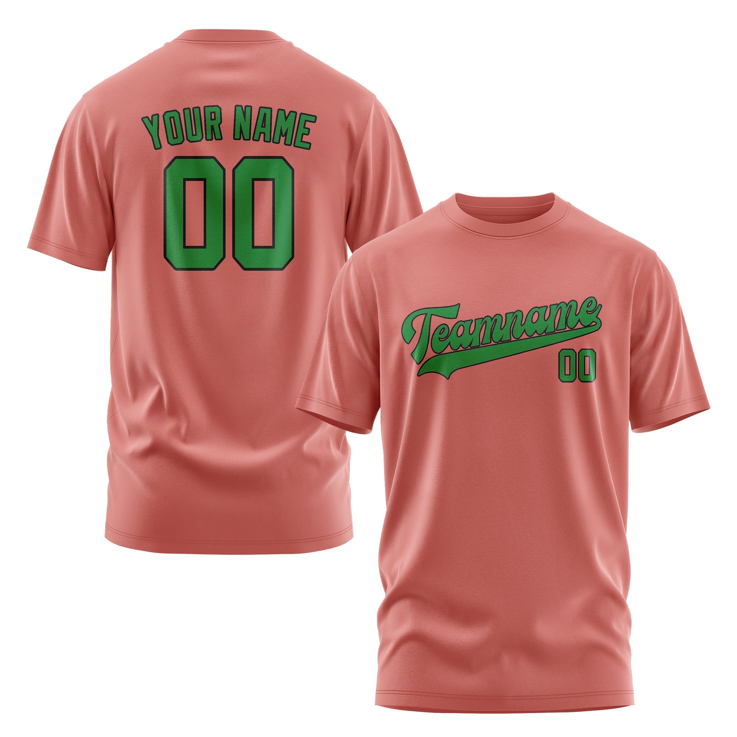 Custom Copper Rose Emerald Green T-Shirt