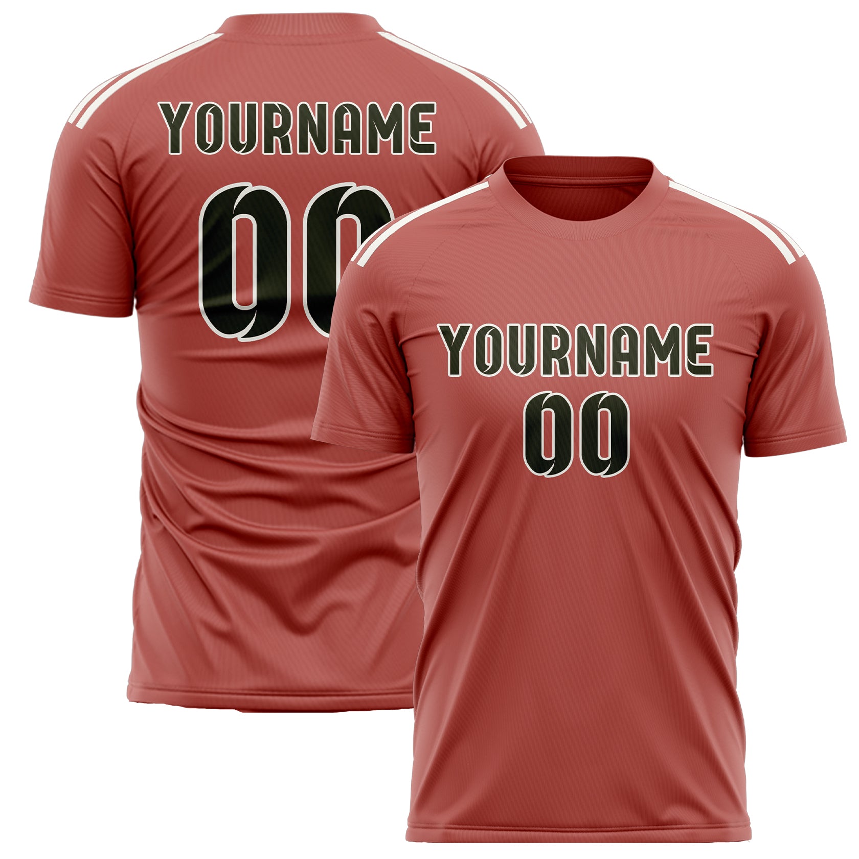 Custom Copper Rose Olive Soccer Jersey