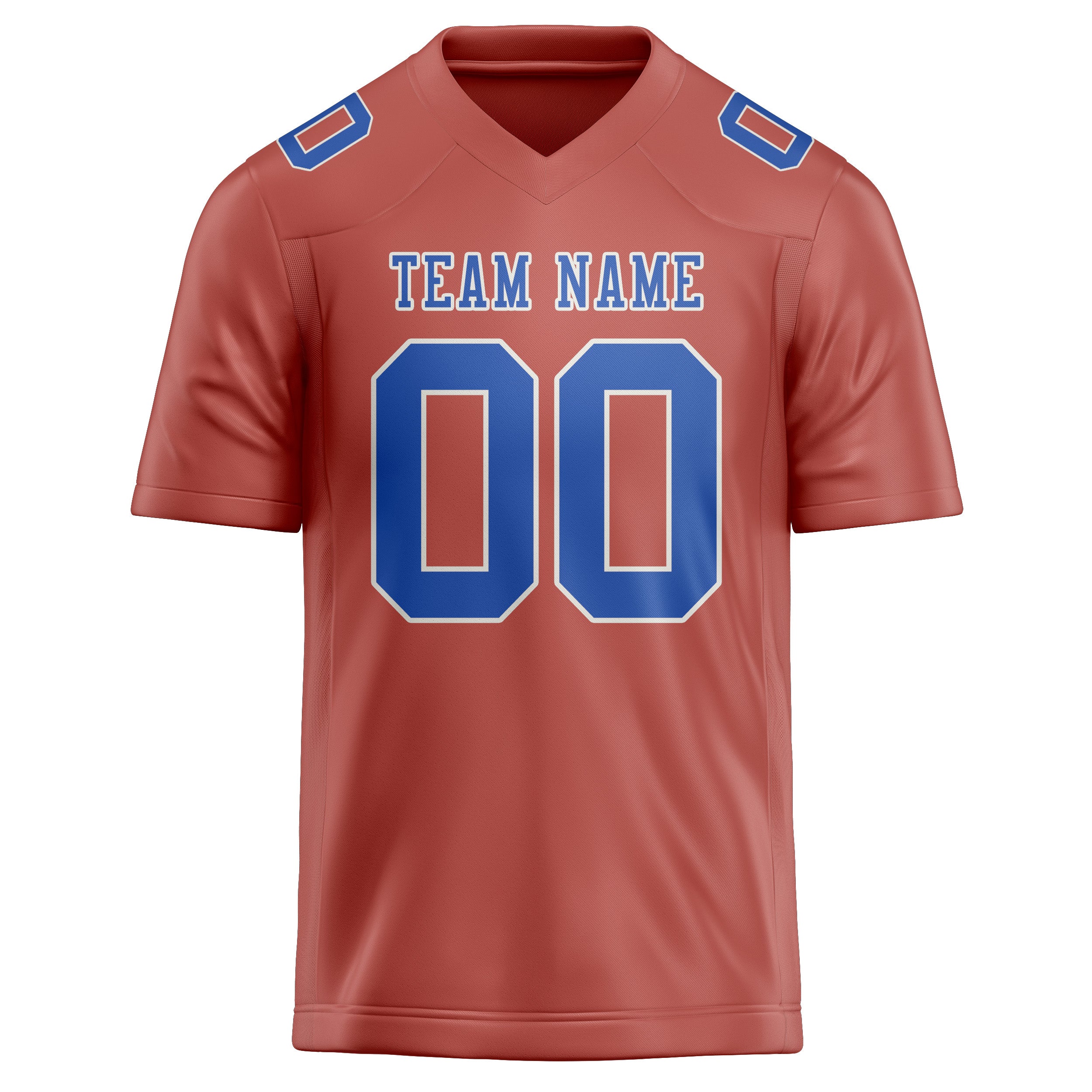 Custom Copper Rose Sky Blue Football Jersey