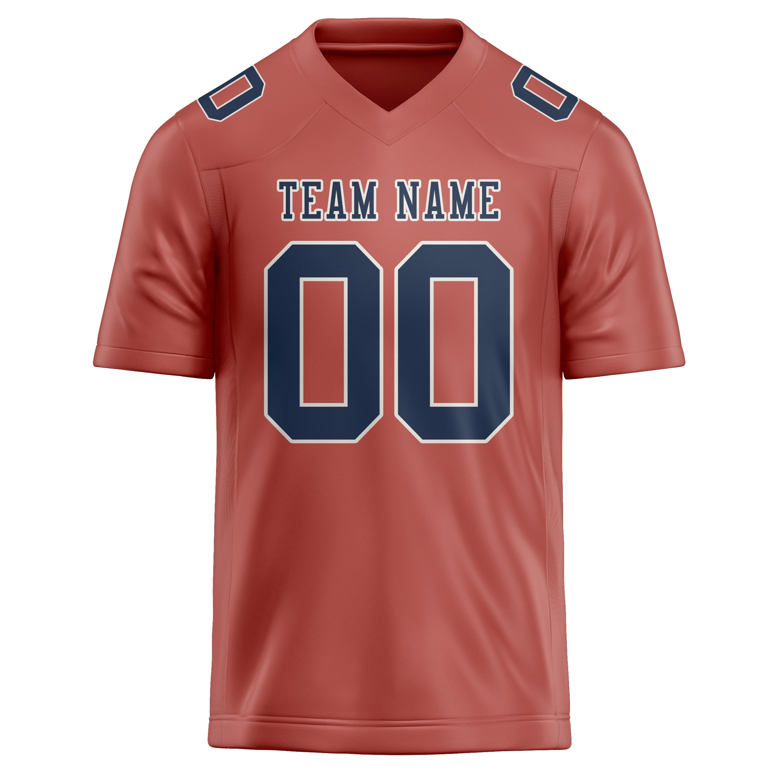Custom Copper Rose Blue Football Jersey