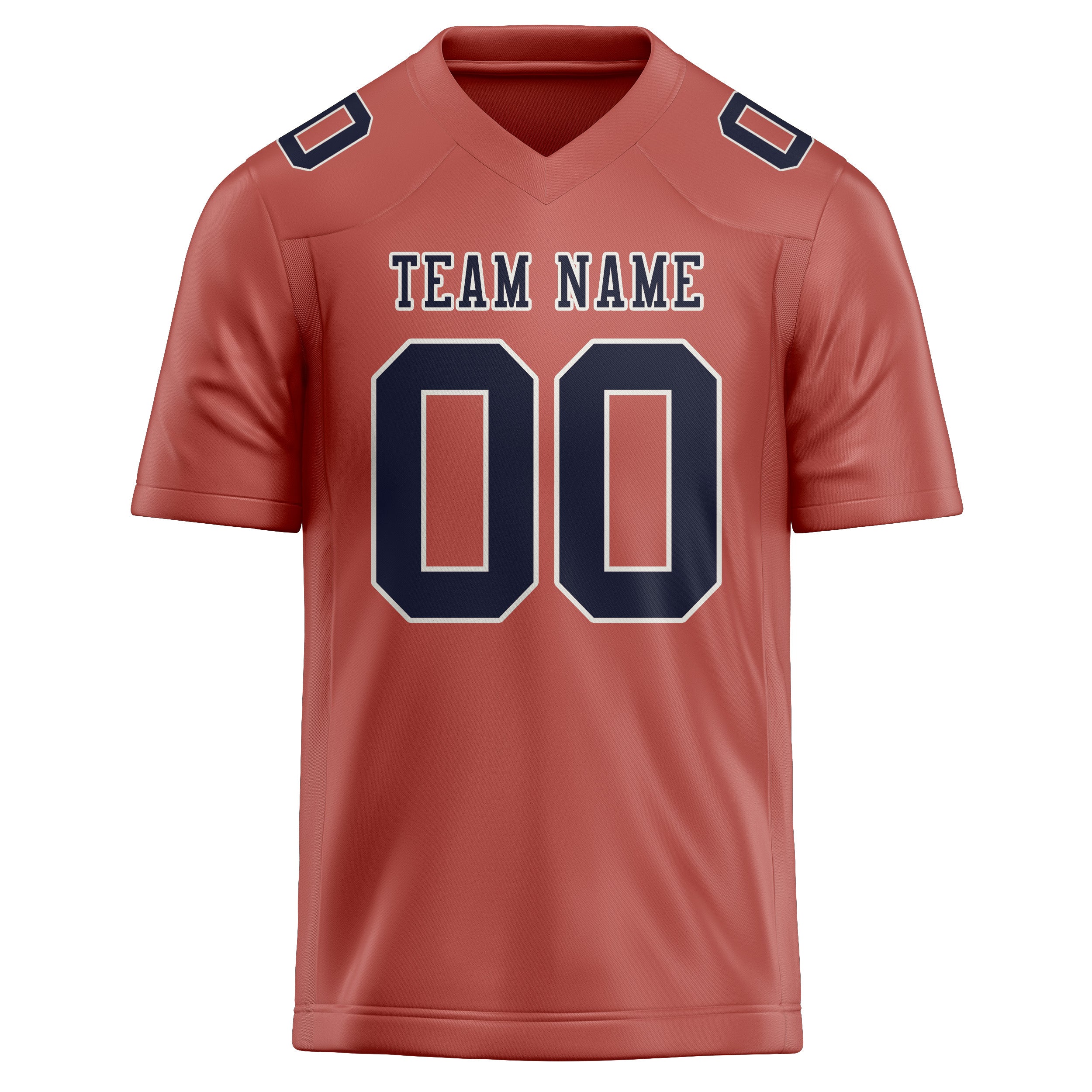 Custom Copper Rose Navy Football Jersey