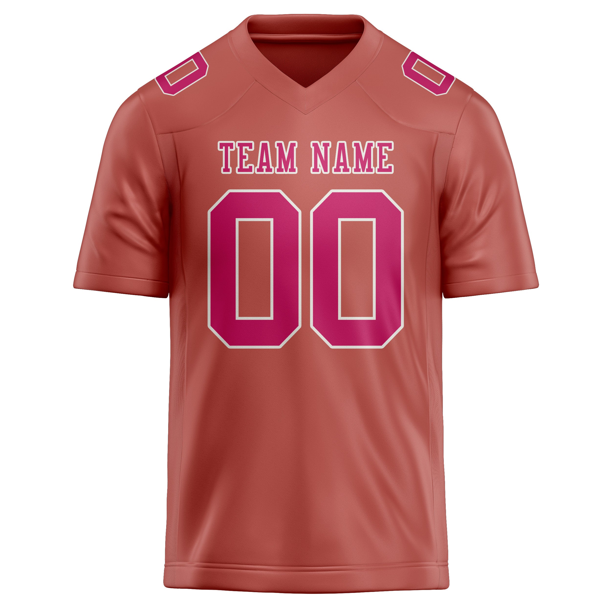 Custom Copper Rose Pink Football Jersey