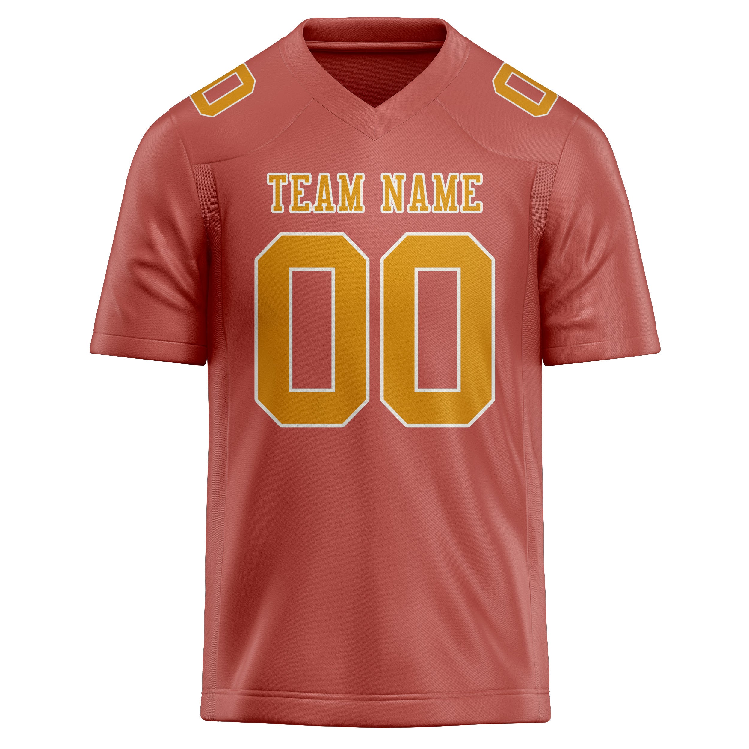 Custom Copper Rose Yellow Football Jersey