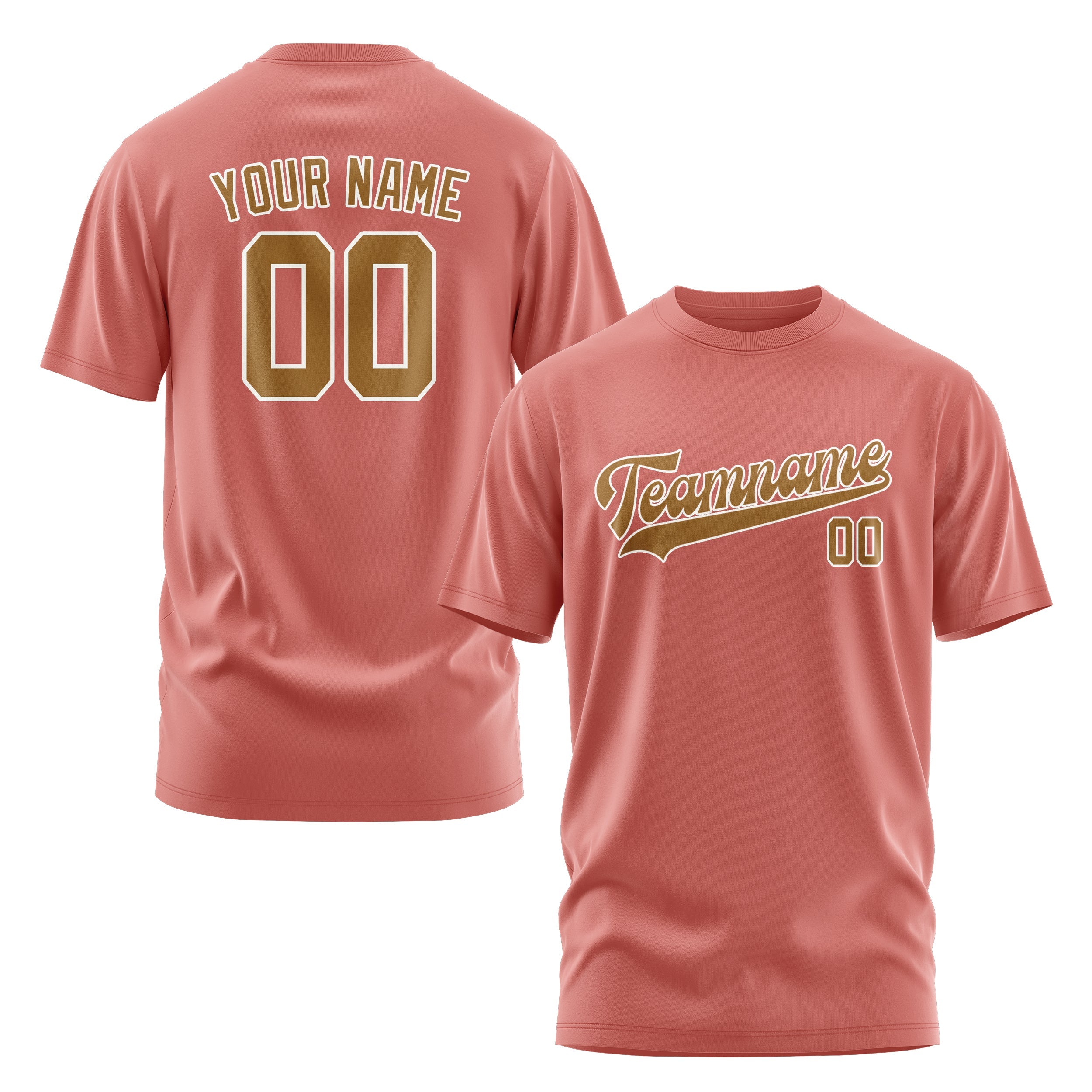 Custom Copper Rose Khaki T-Shirt