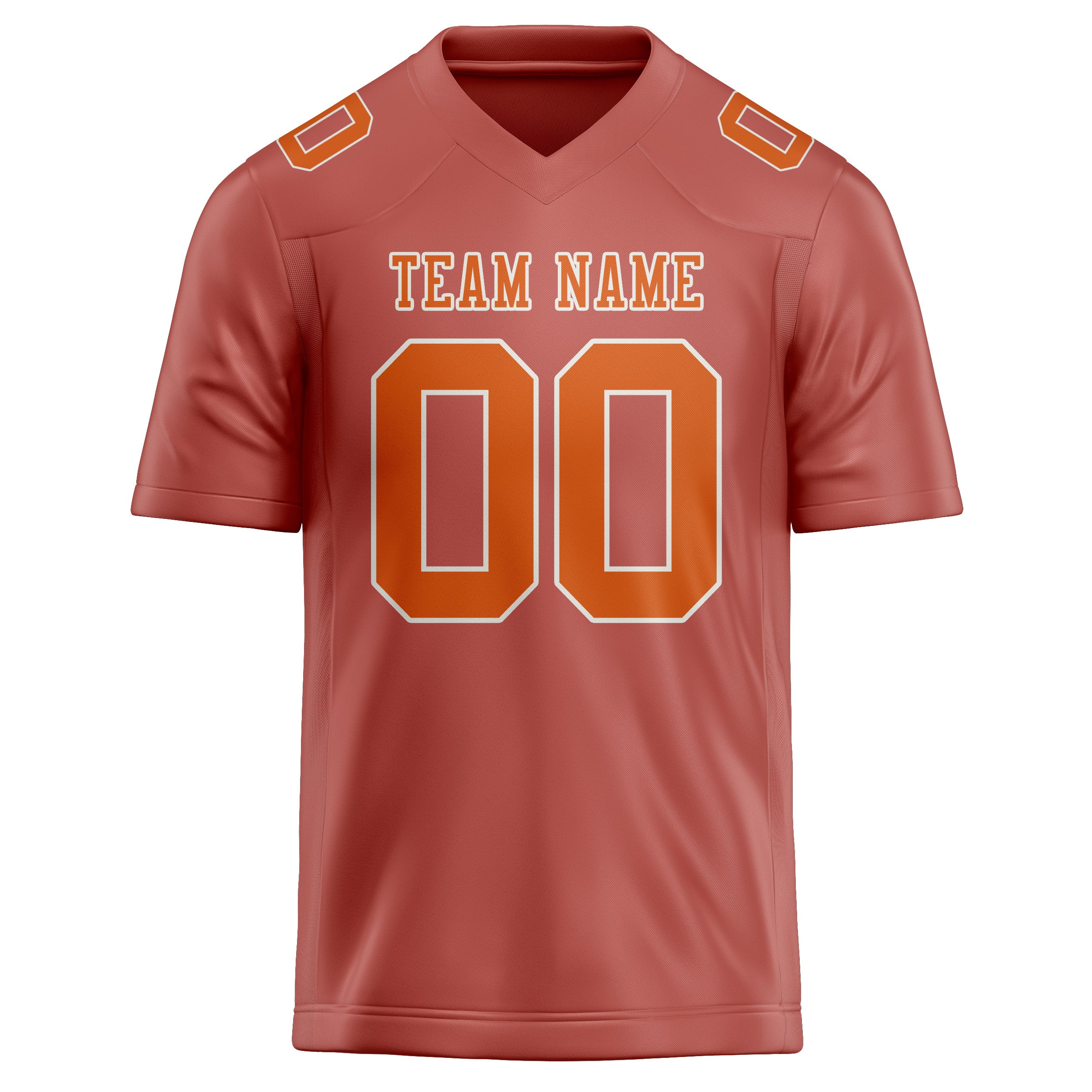 Custom Copper Rose Orange Football Jersey