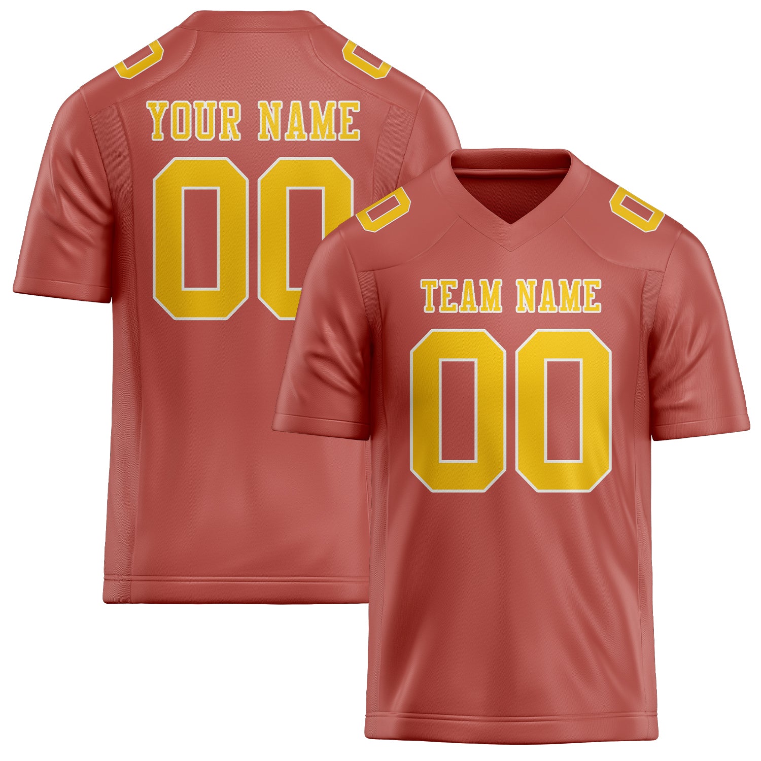 Custom Copper Rose Gold Football Jersey