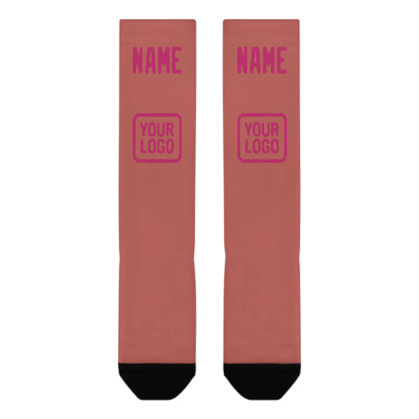 Custom Copper Rose Pink Knee-High Sock