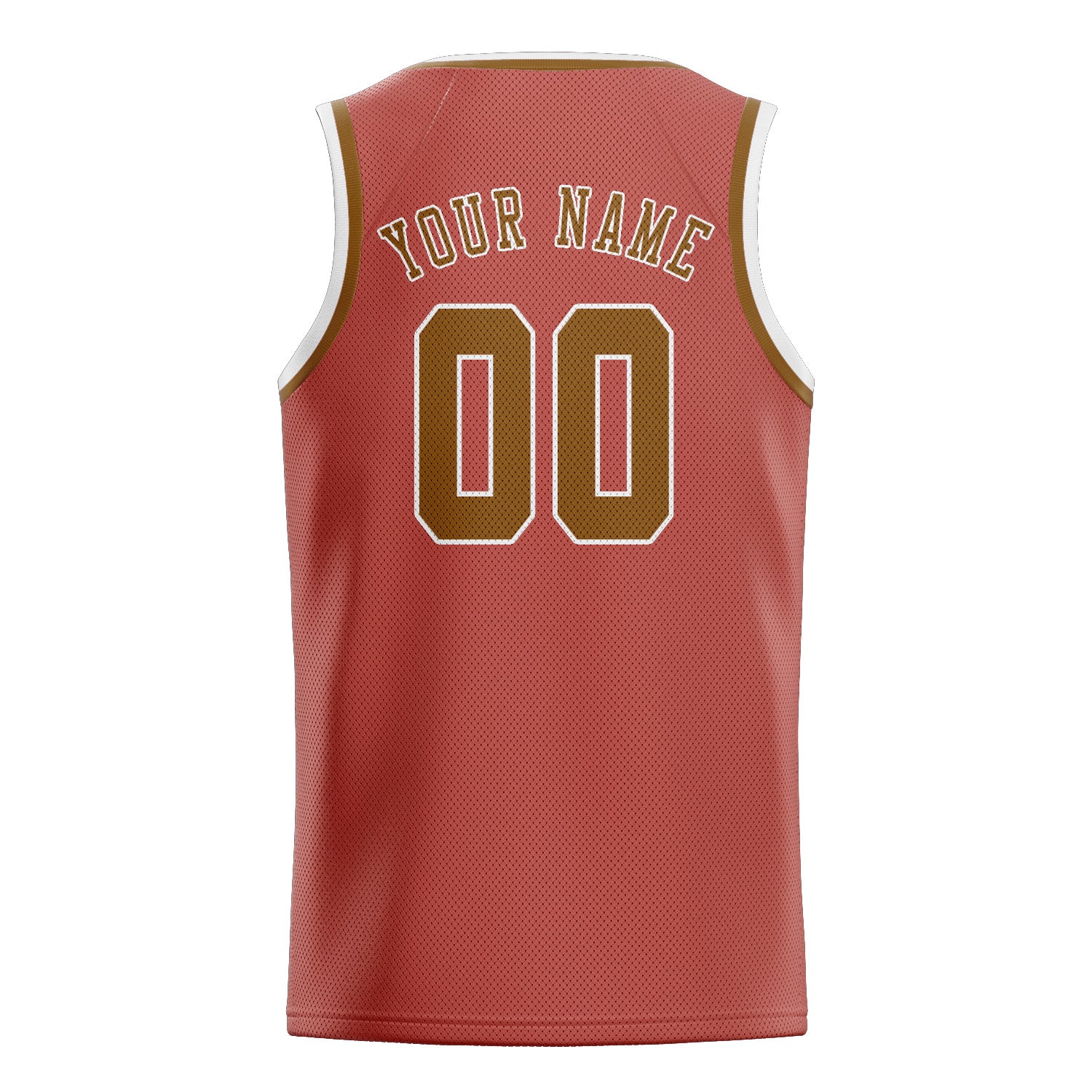 Custom Copper Rose Khaki Basketball Jersey