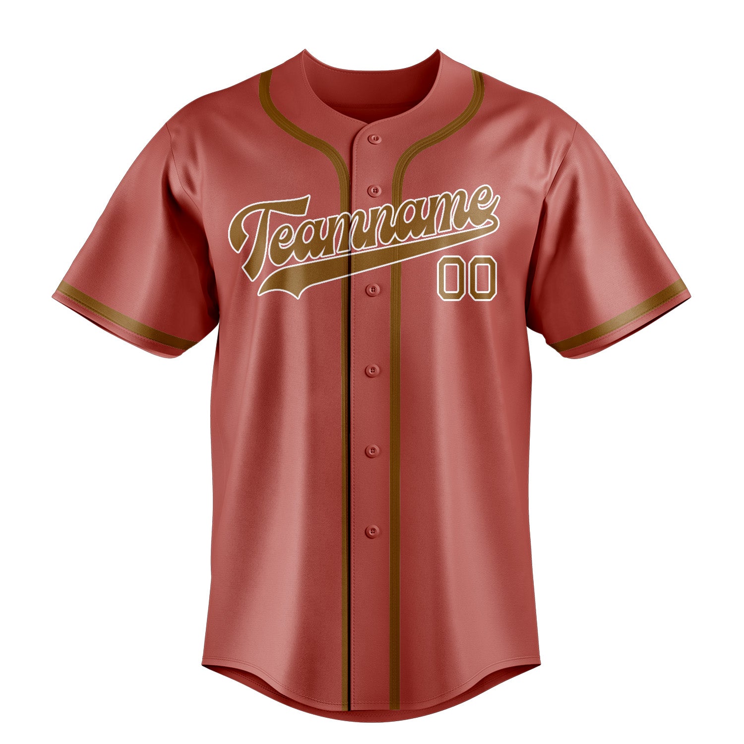 Custom Copper Rose Khaki Baseball Jersey
