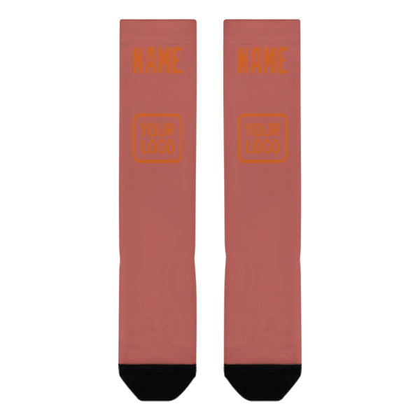 Custom Copper Rose Orange Knee-High Sock