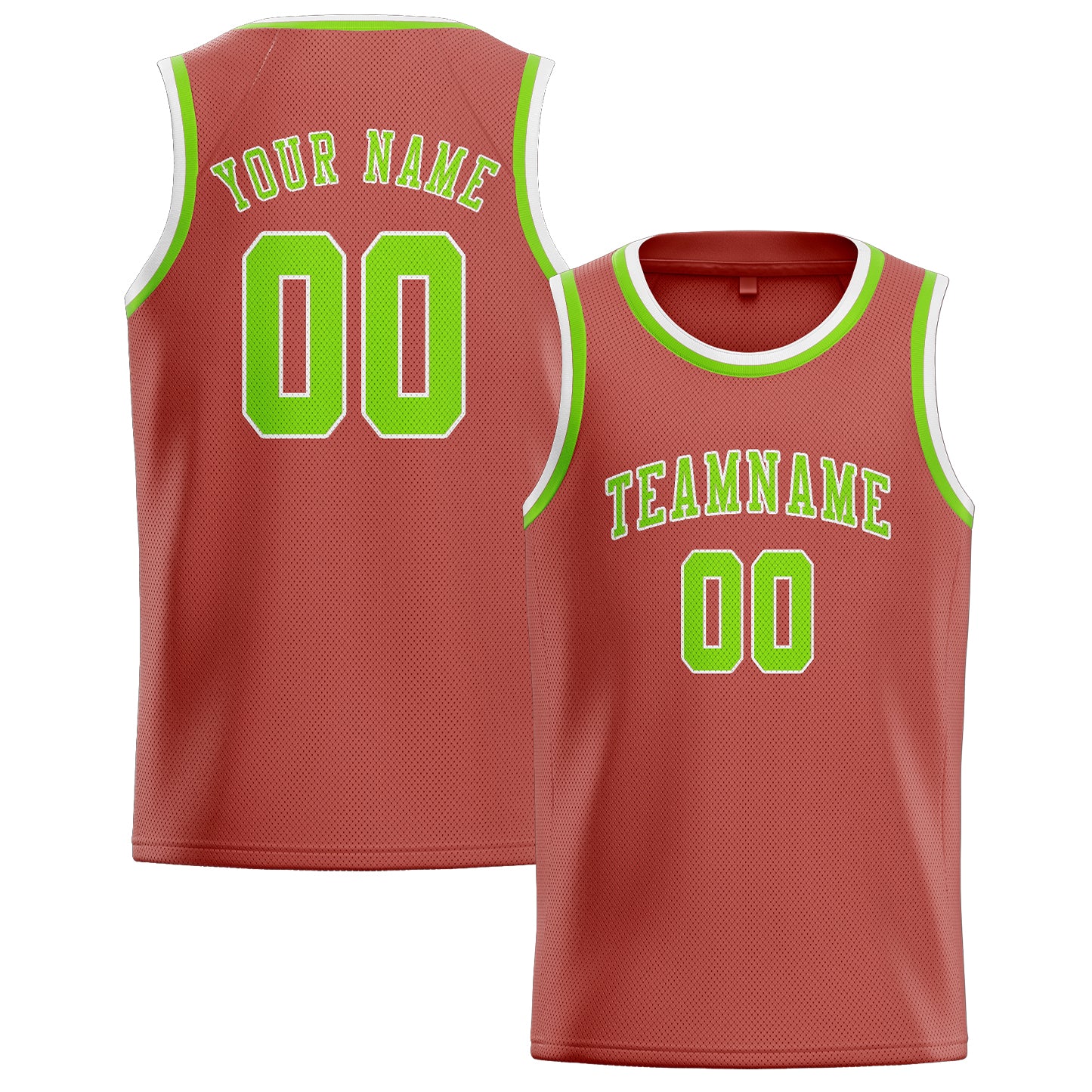 Custom Copper Rose Emerald Green Basketball Jersey