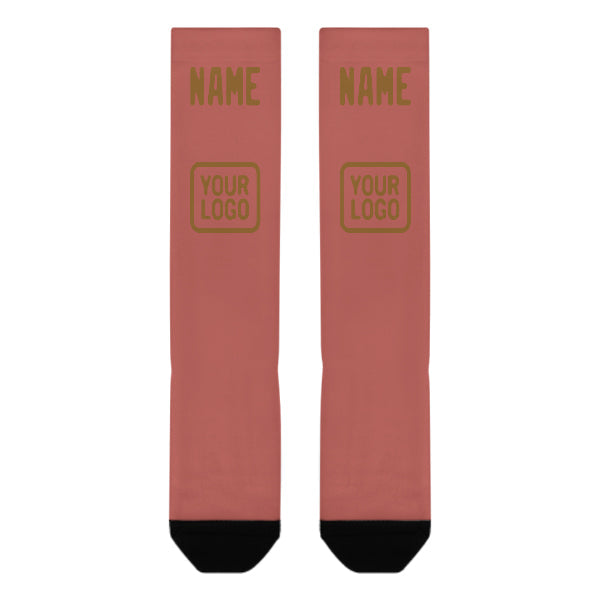 Custom Copper Rose Khaki Knee-High Sock