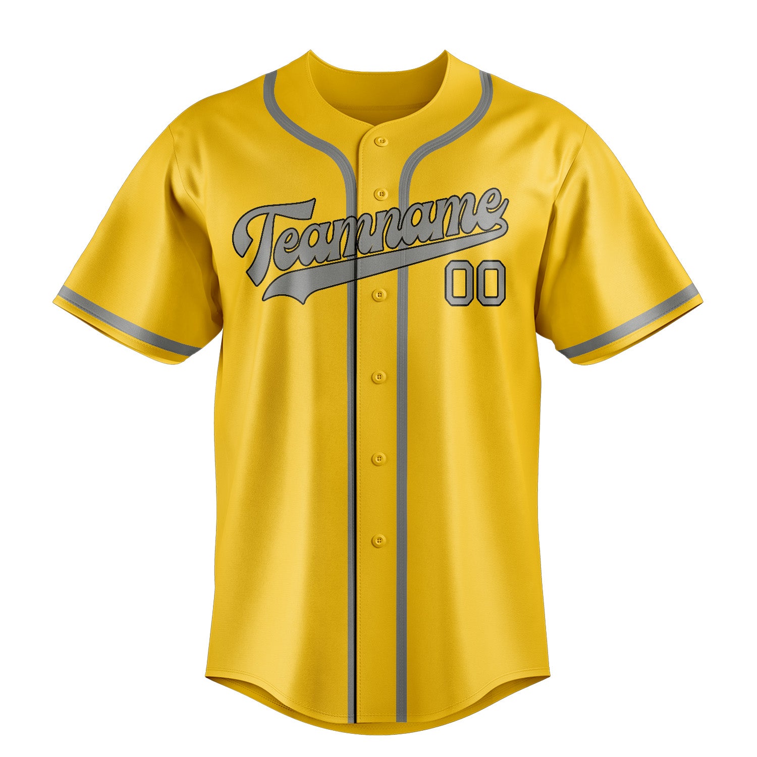Custom Gold Gray Baseball Jersey
