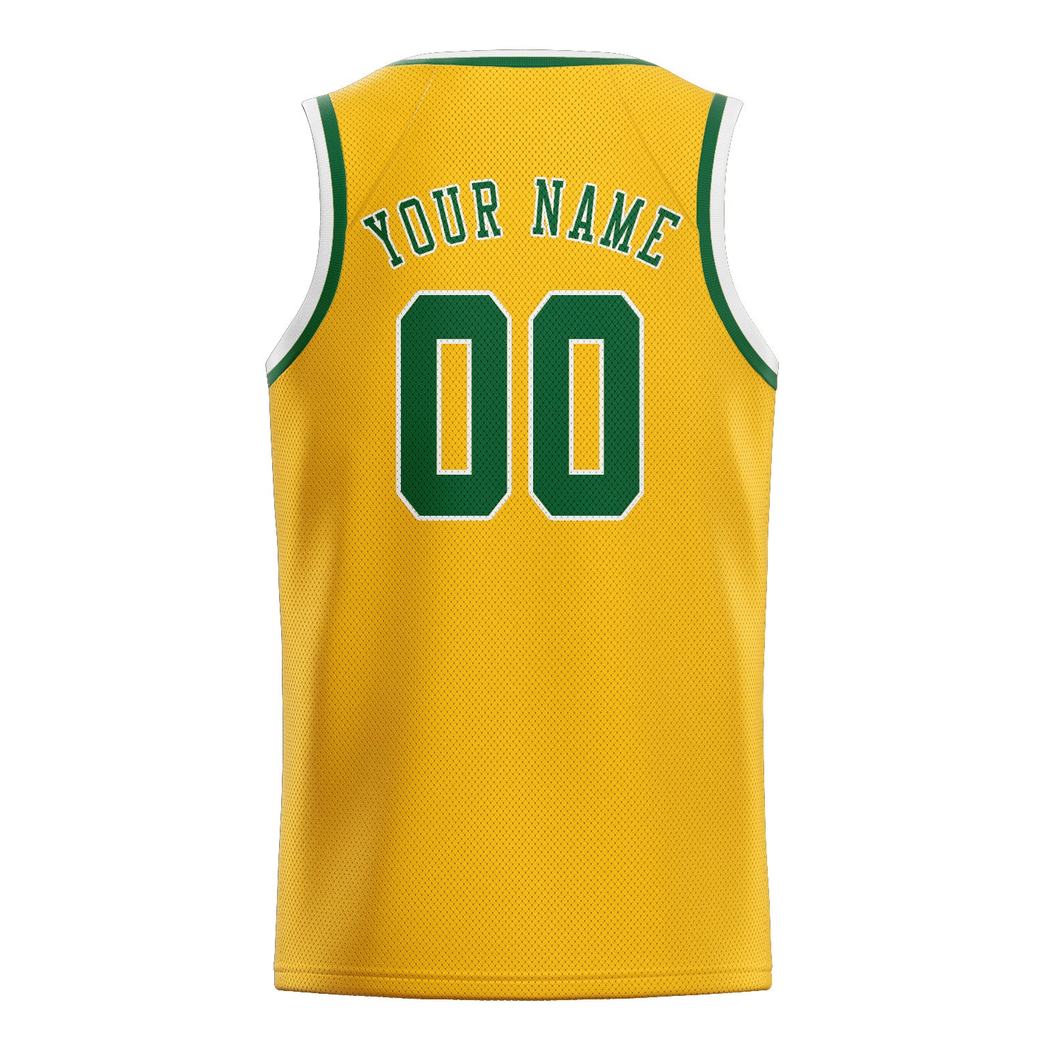 Custom Gold Green Basketball Jersey
