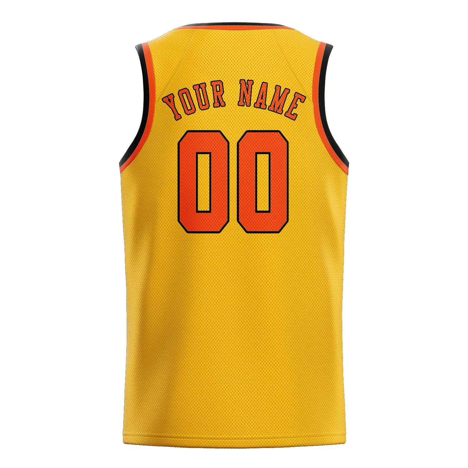 Custom Gold Orange Red Basketball Jersey