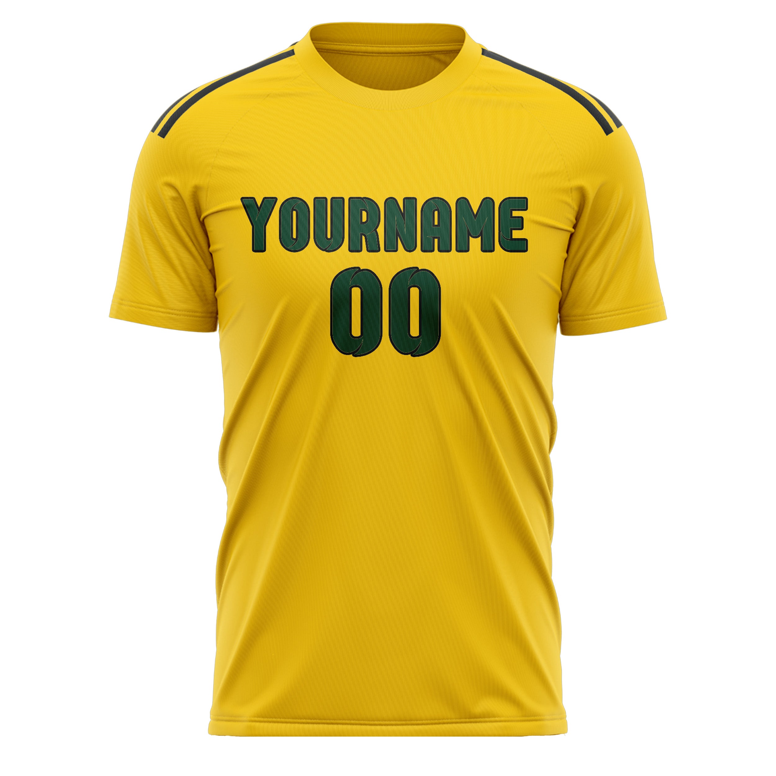 Custom Gold Green Soccer Jersey