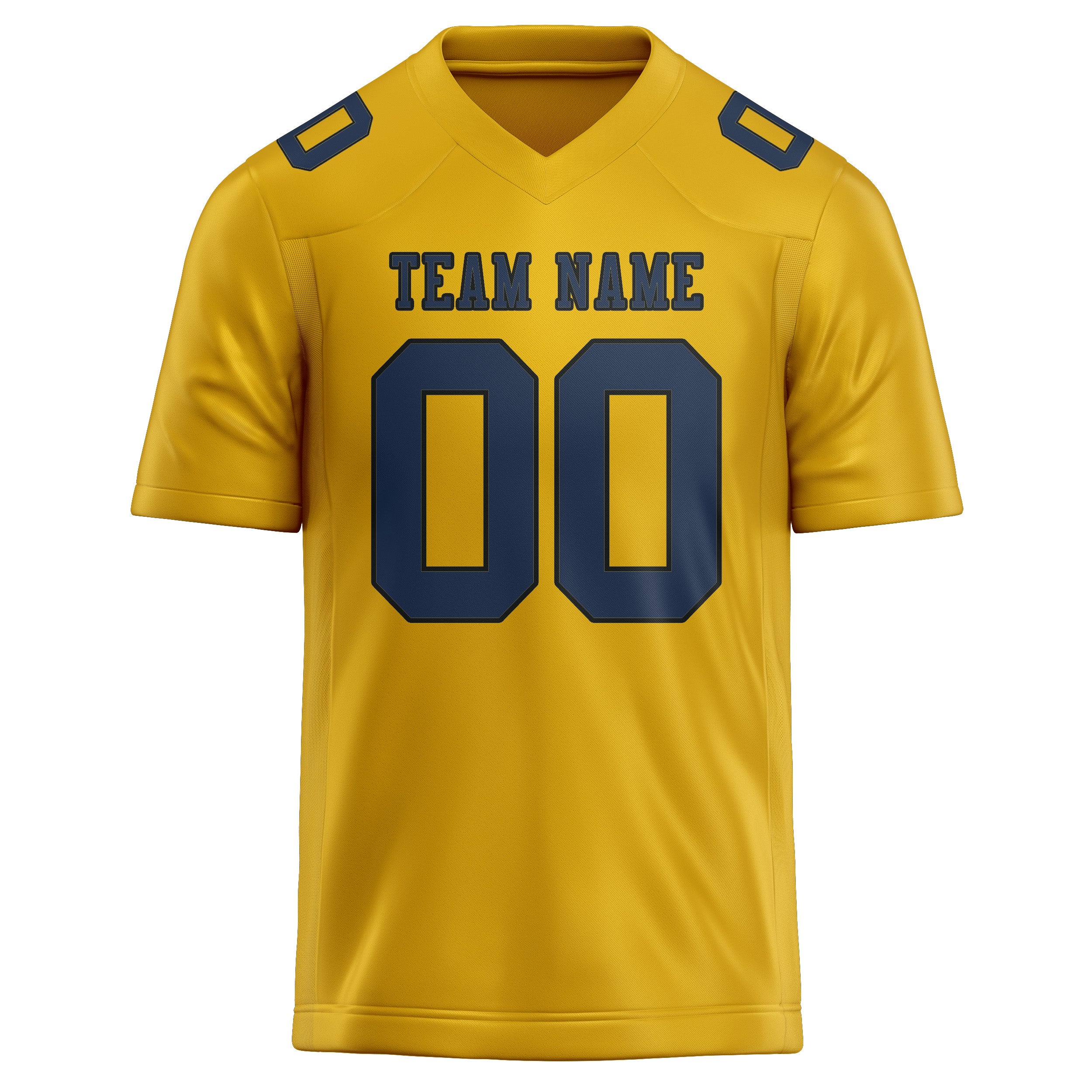 Custom Gold Blue Football Jersey