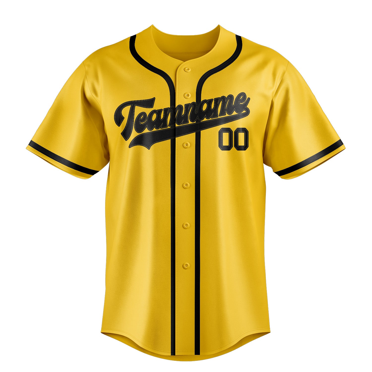 Custom Gold Black Baseball Jersey