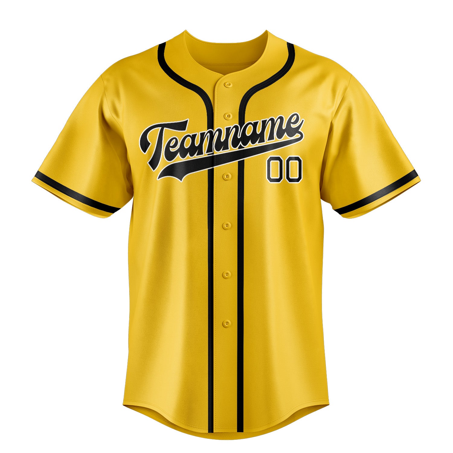Custom Gold Black Baseball Jersey