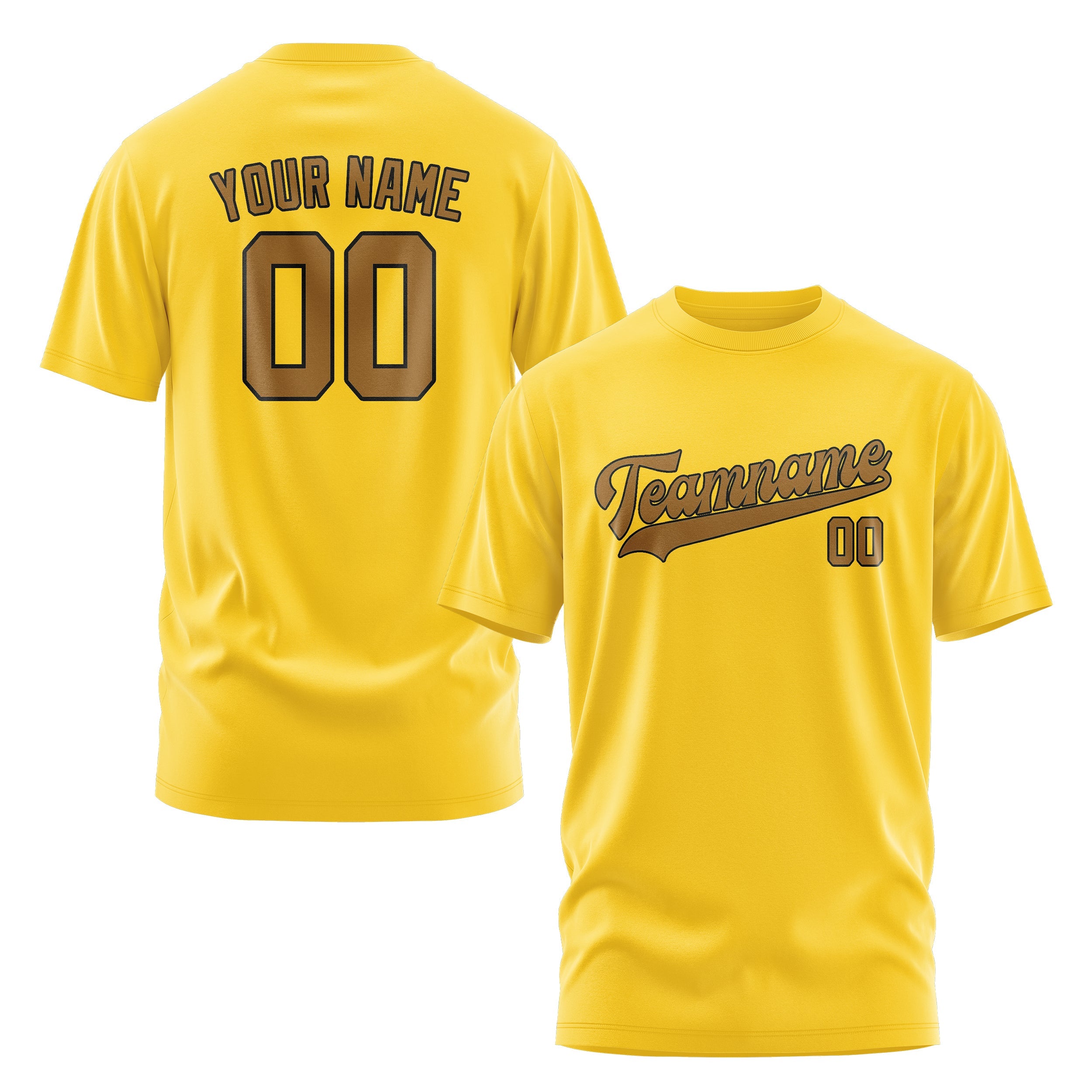 Custom Gold Khaki T-Shirt