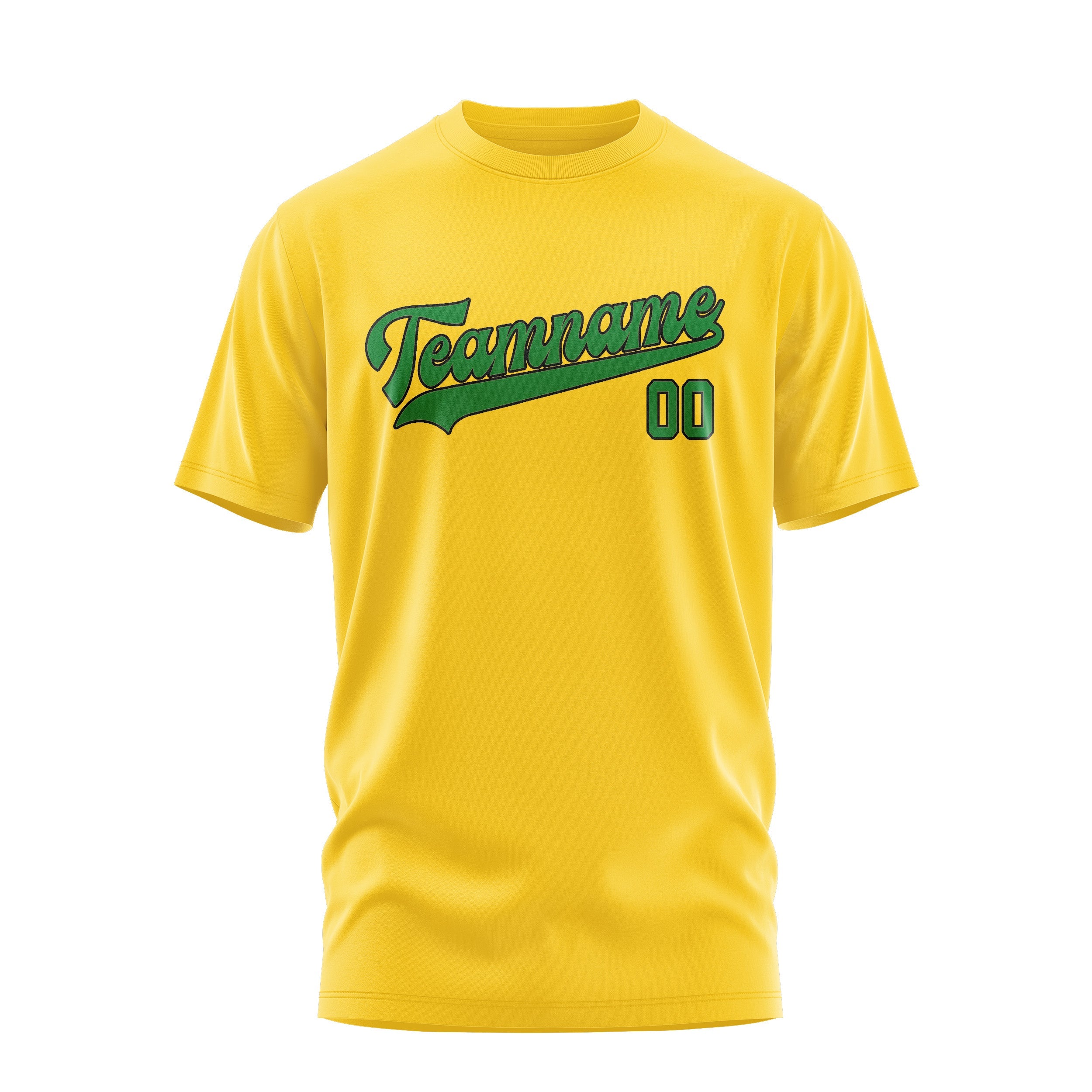 Custom Gold Emerald Green T-Shirt