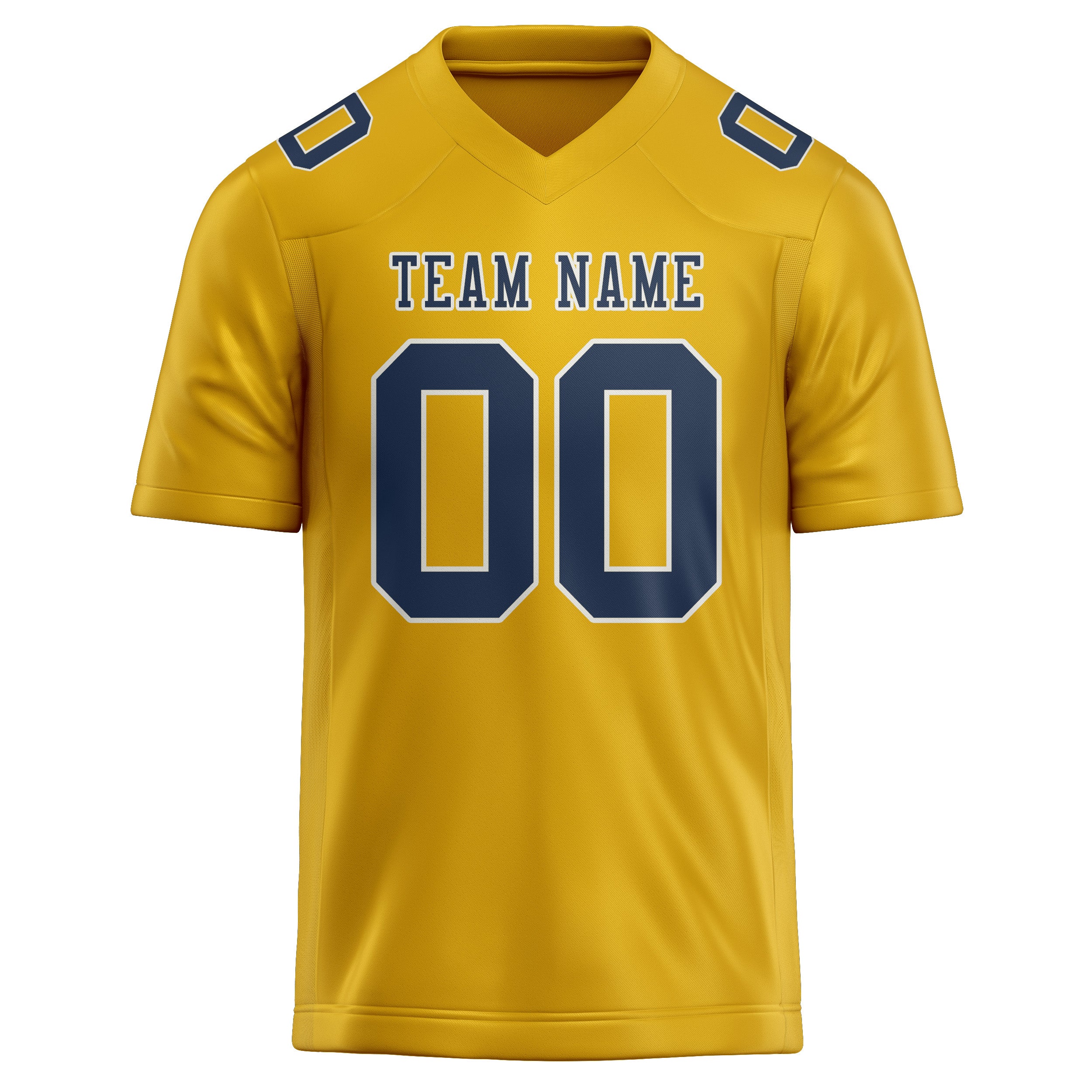 Custom Gold Blue Football Jersey