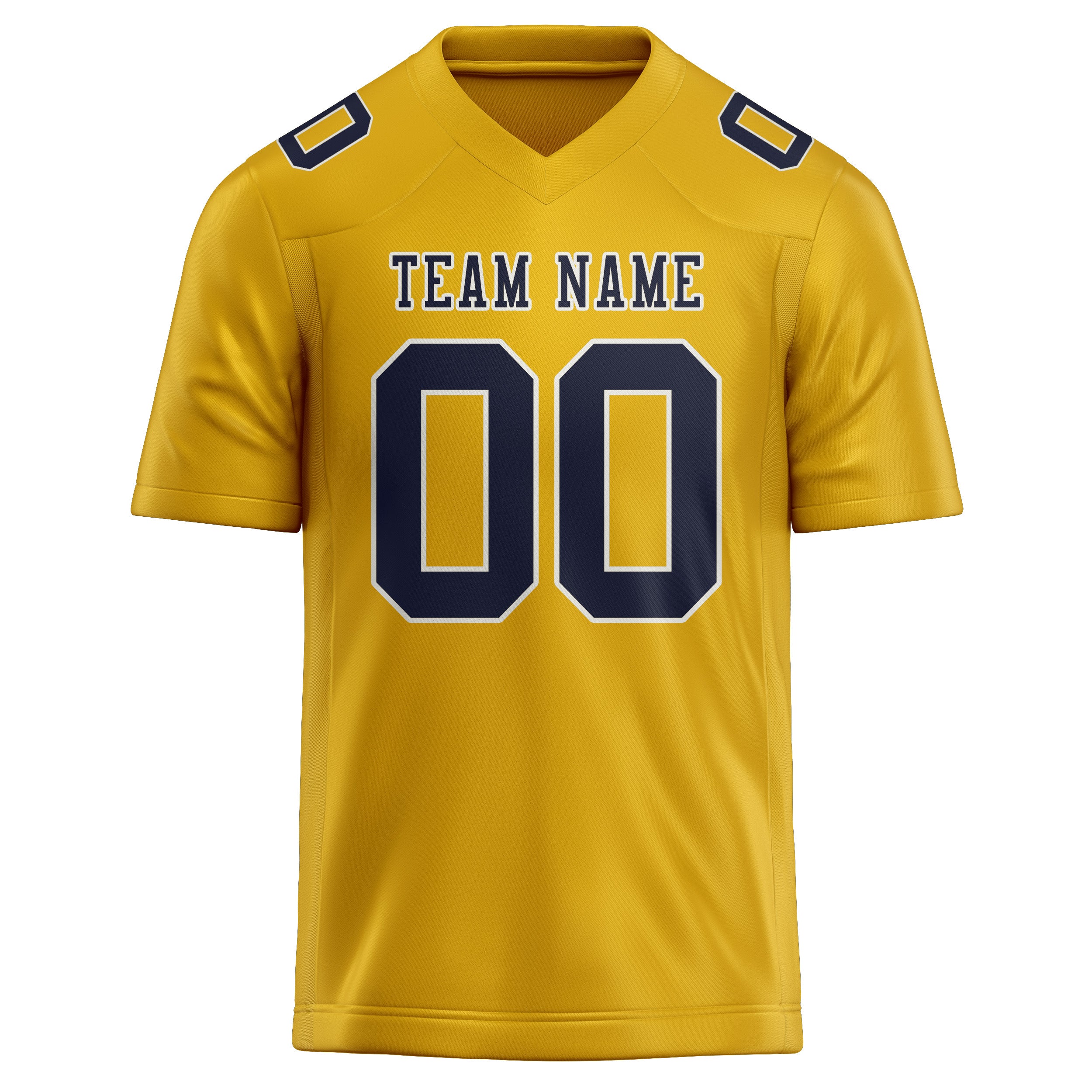 Custom Gold Navy Football Jersey