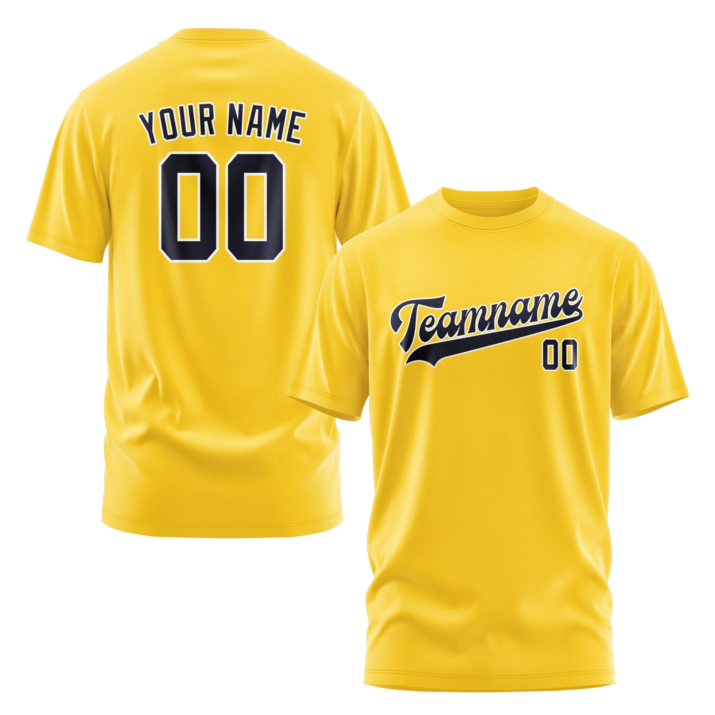 Custom Gold Navy T-Shirt
