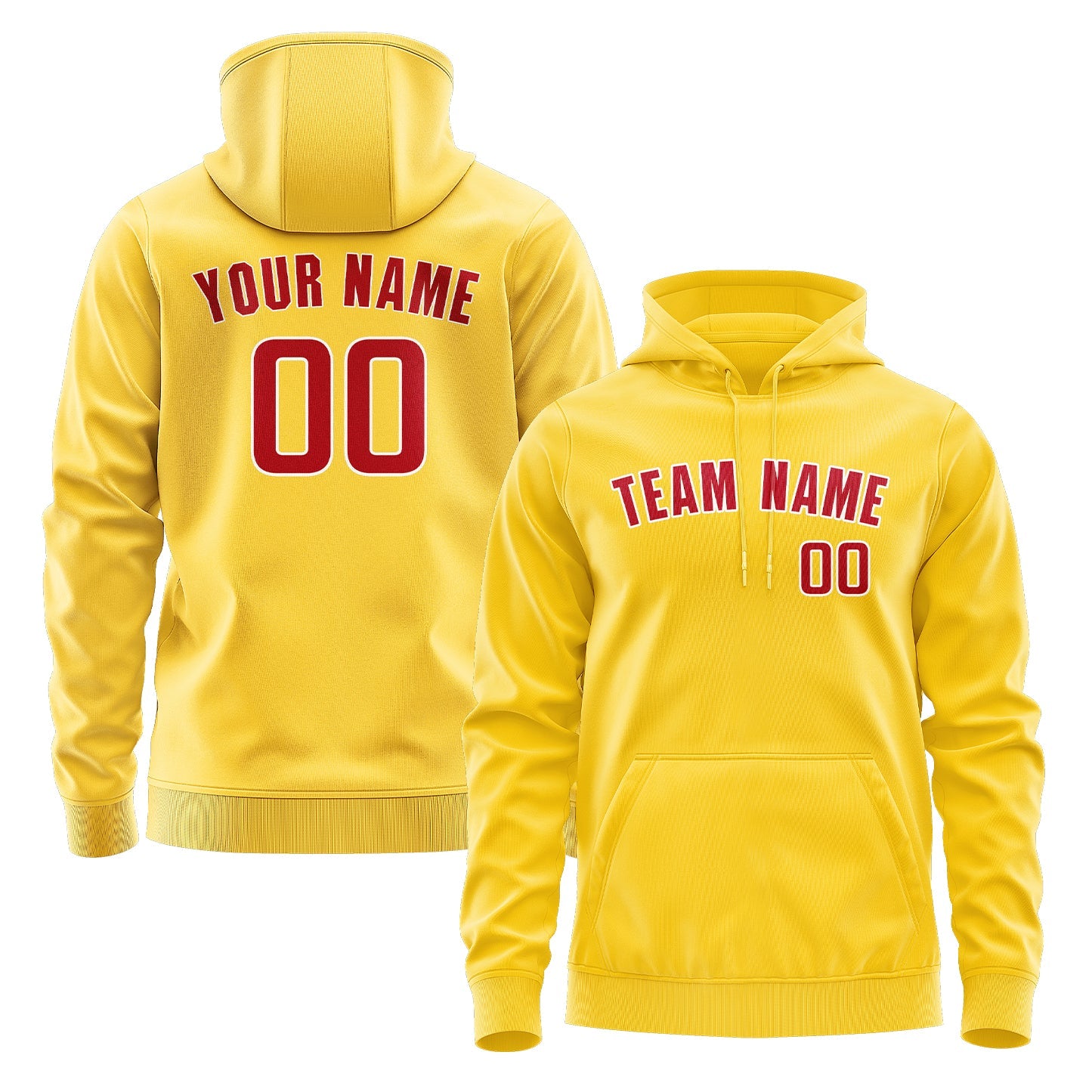 Custom Gold Red Hoodie
