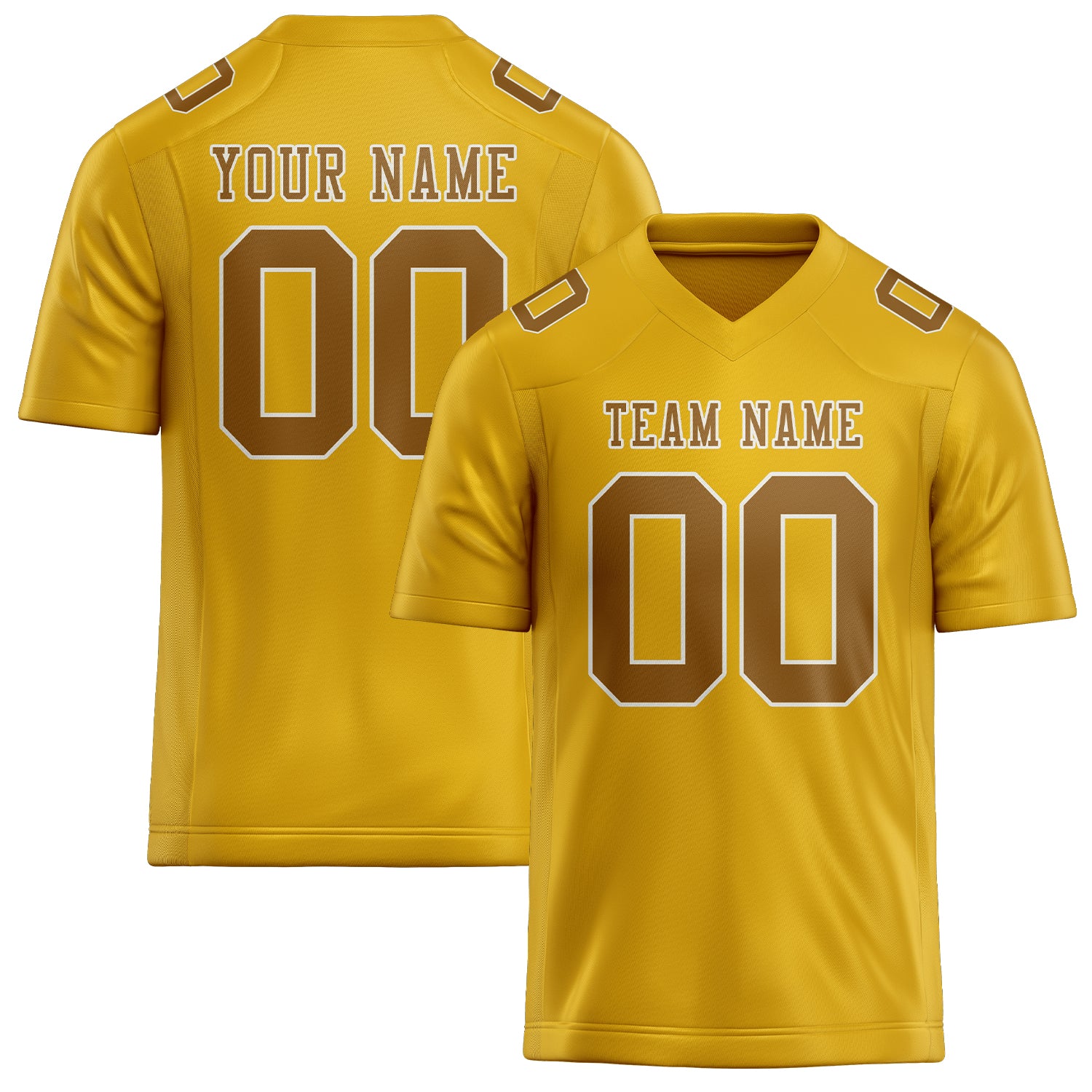 Custom Gold Khaki Football Jersey