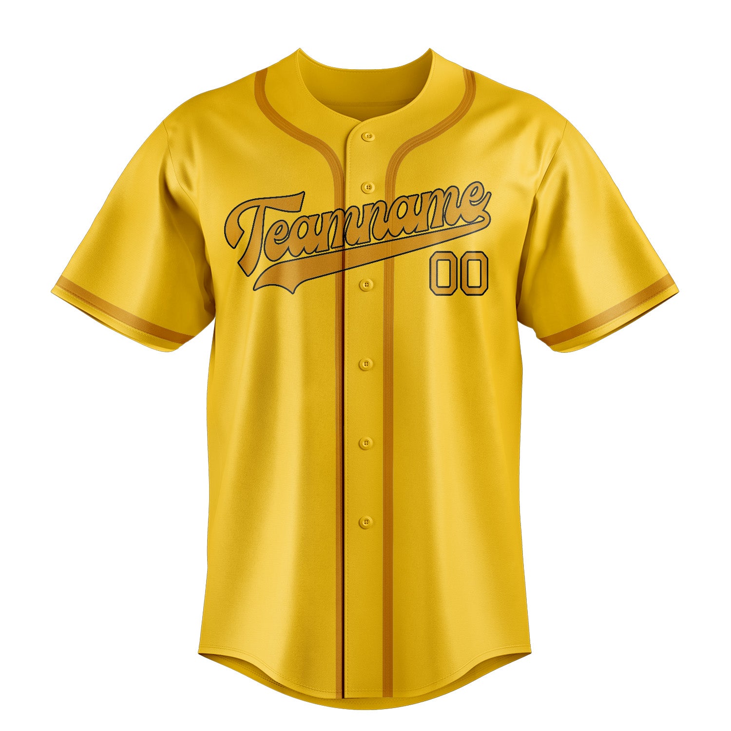 Custom Gold Yellow Baseball Jersey