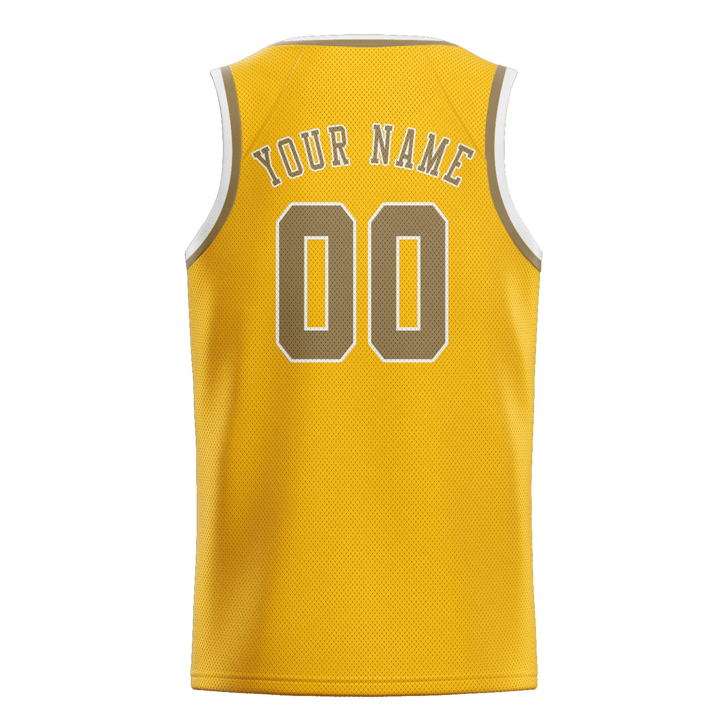 Custom Gold Light Khaki Basketball Jersey