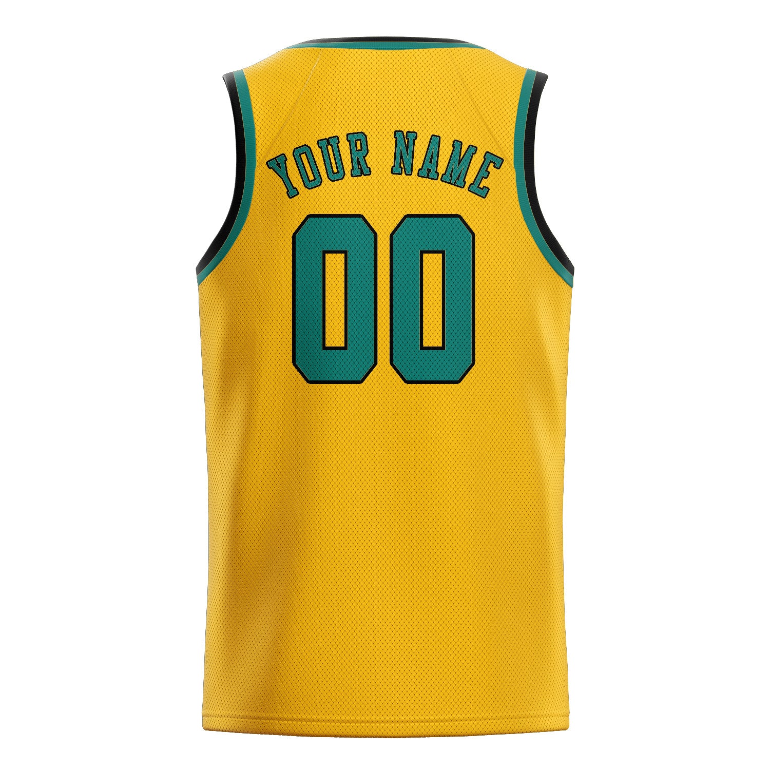 Custom Gold Blue Green Basketball Jersey