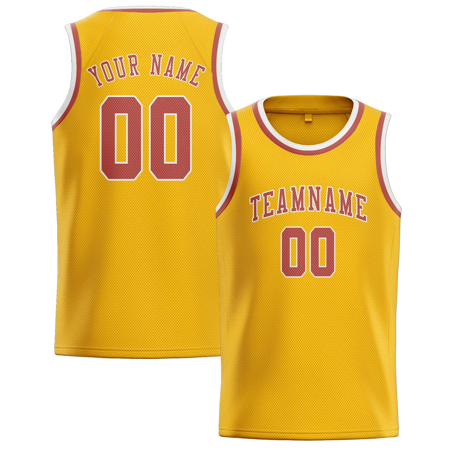 Custom Gold Copper Rose Basketball Jersey