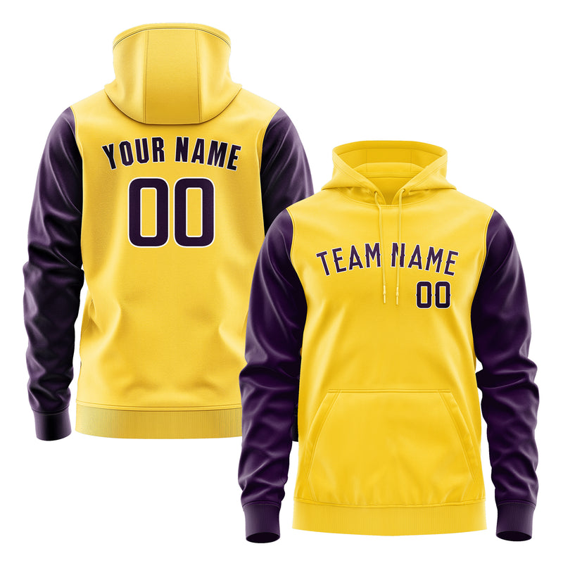 Custom Gold Purple Hoodie 3030070730B31807