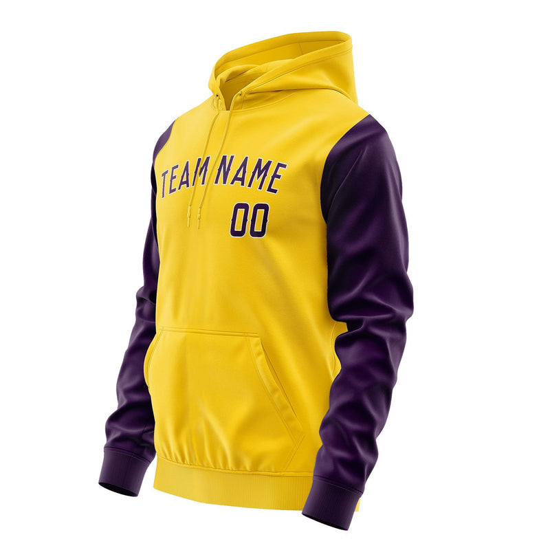 Custom Gold Purple Hoodie 3030070730B31807