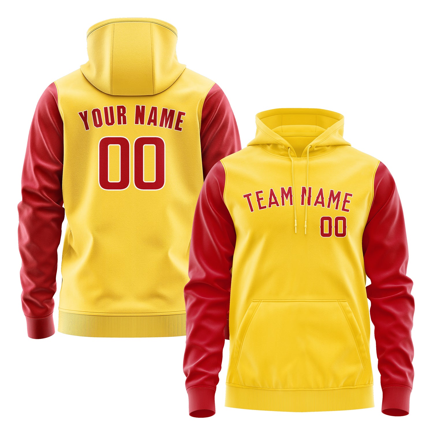 Custom Gold Red Hoodie 3030141430B31814