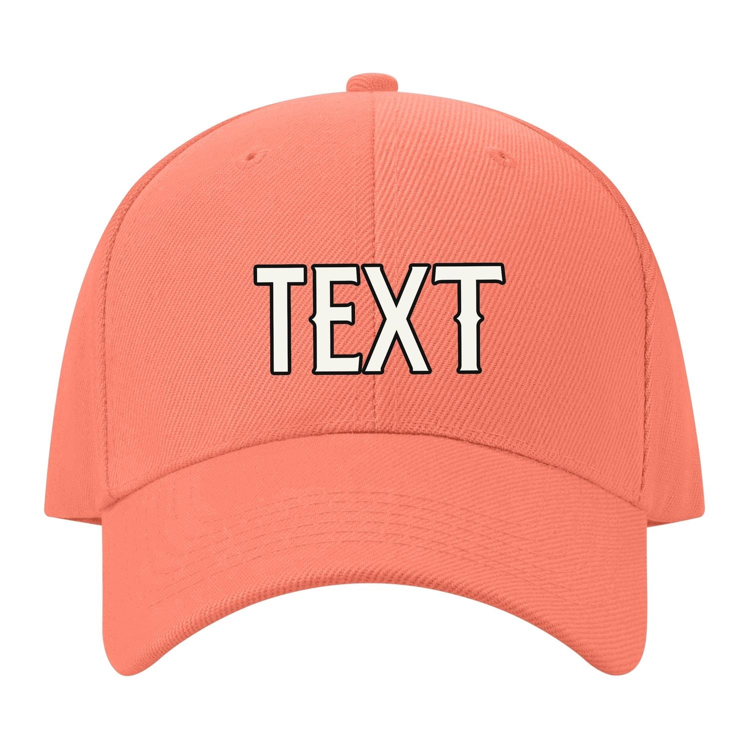 Custom Coral Pink Pale Ice Blue Hat 31B21718