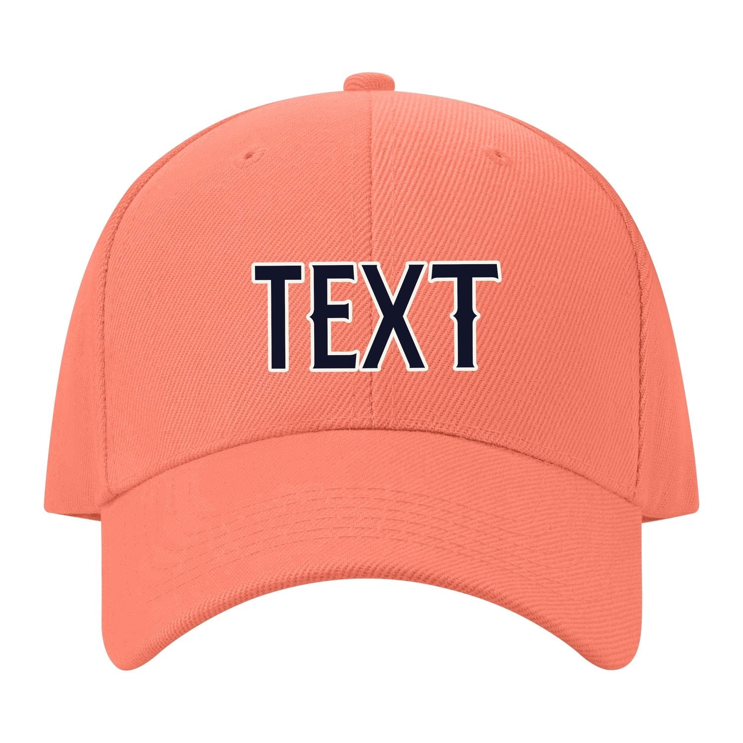 Custom Coral Pink Pale Peach Hat 31B21811