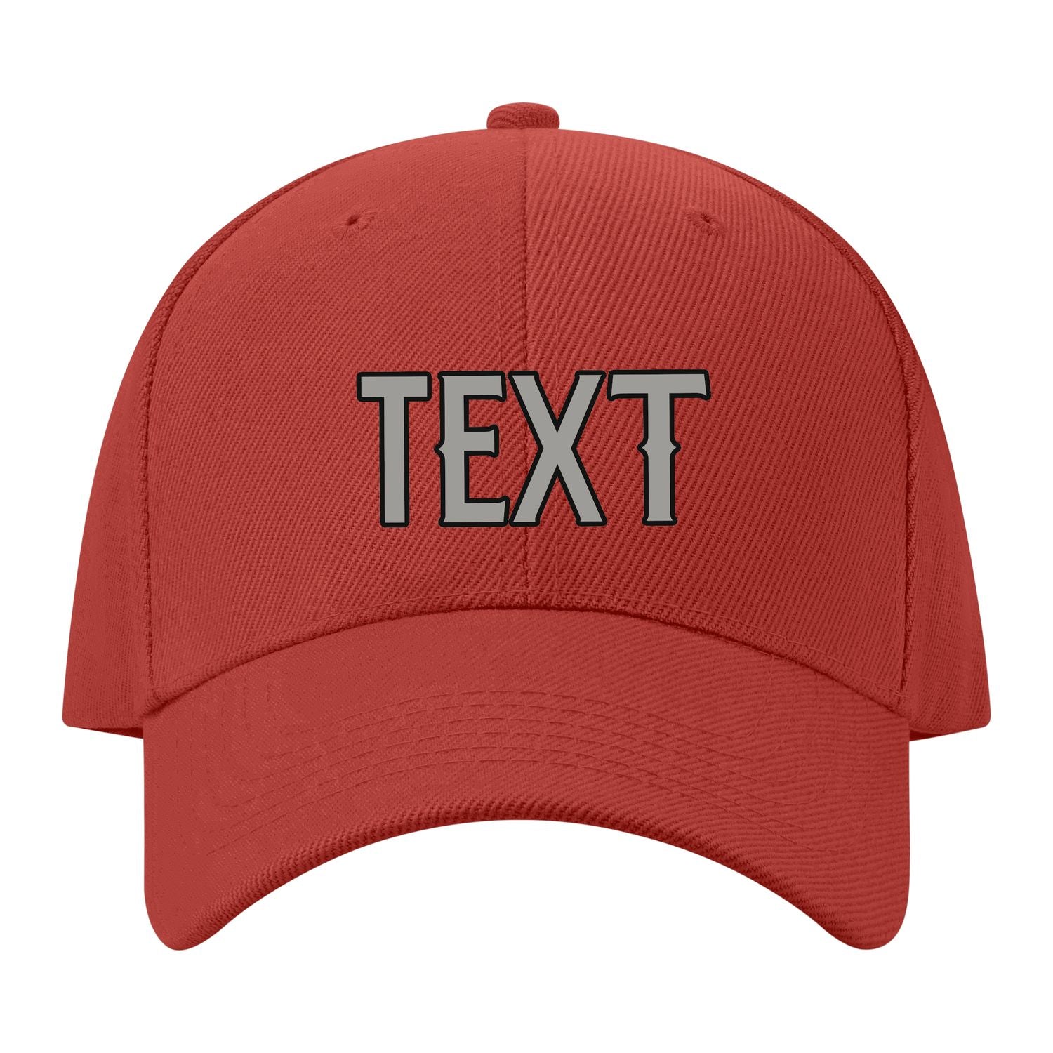 Custom Coral Red Light Green Hat 35B21704