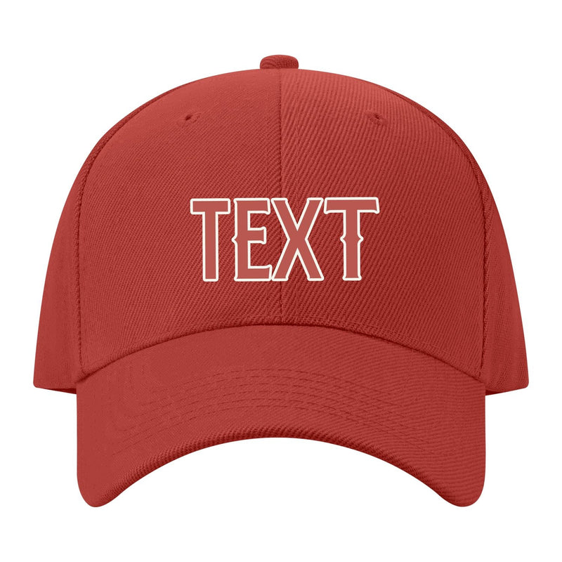 Custom Coral Red Emerald Green Hat 35B21829