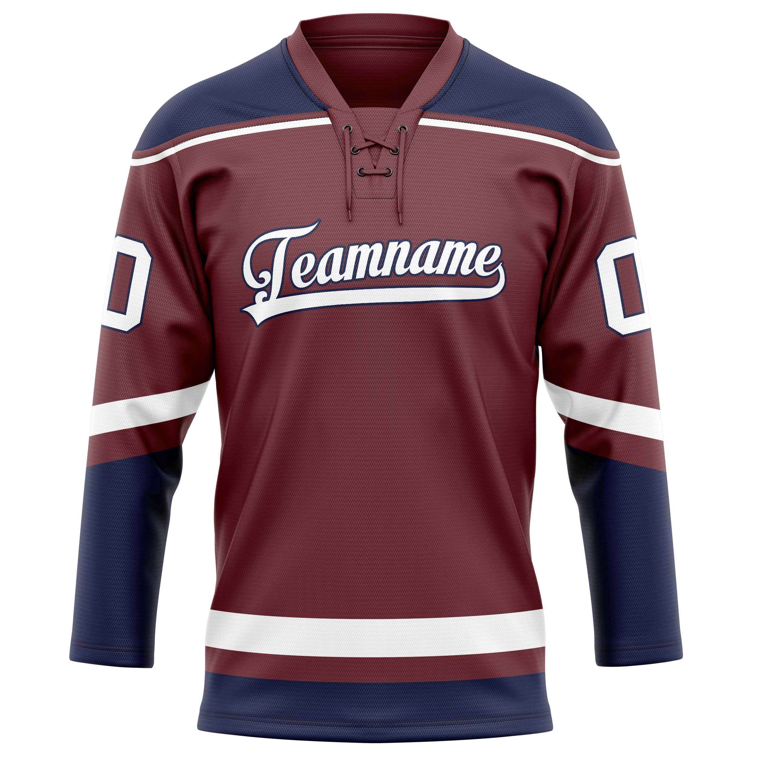 Custom Brown Navy Solid Colour Hockey Jersey