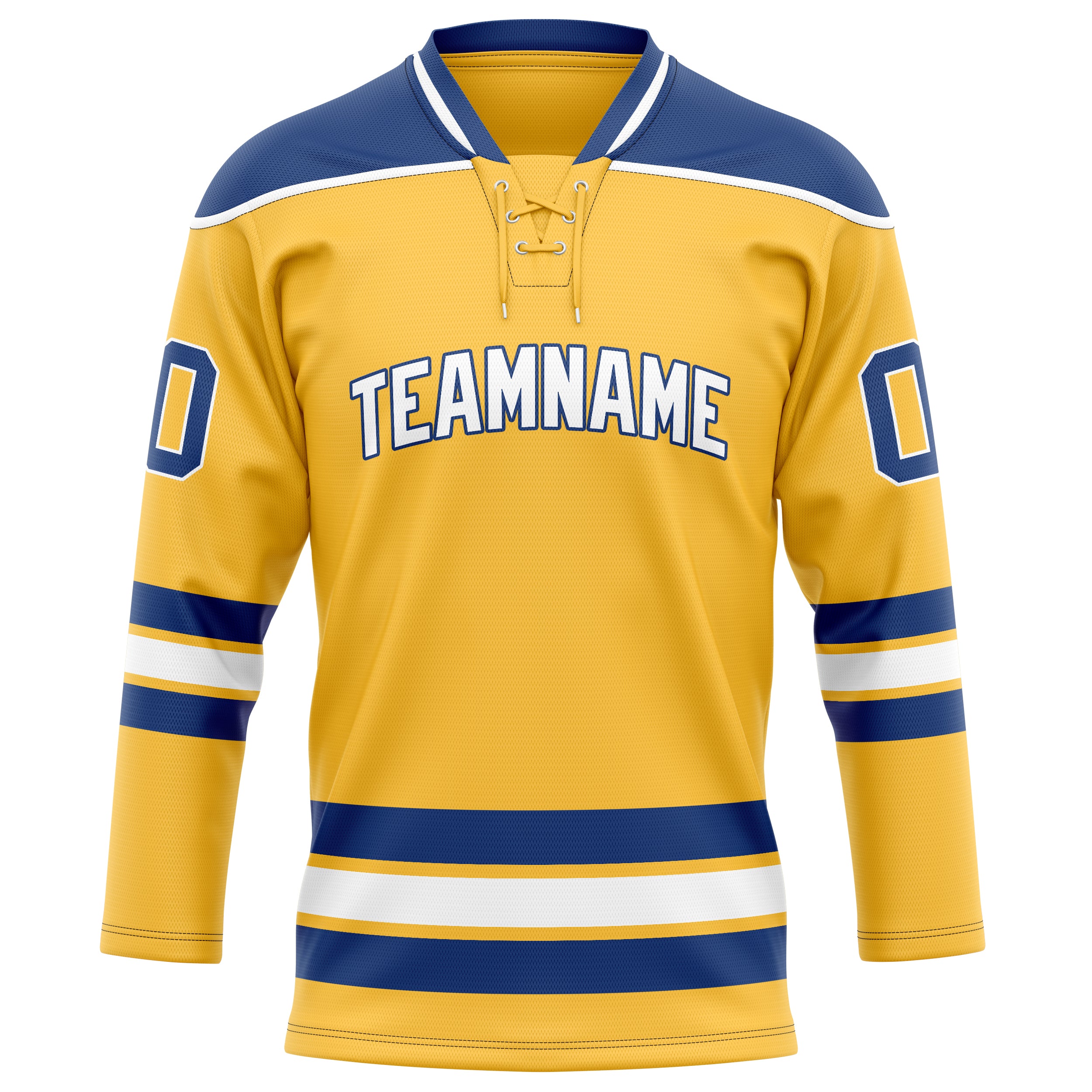 Custom Gold Royal Solid Colour Hockey Jersey