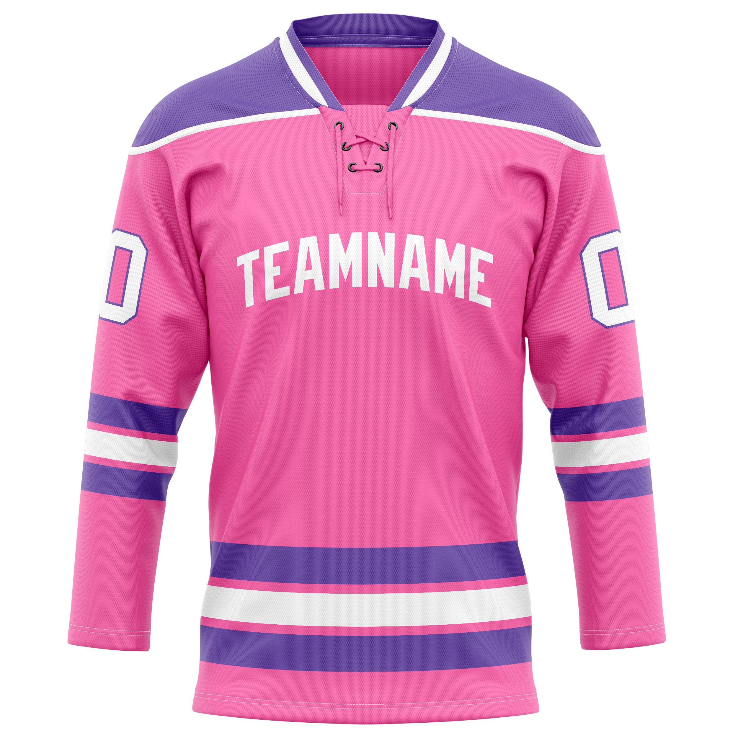 Custom Pink Purple Solid Colour Hockey Jersey