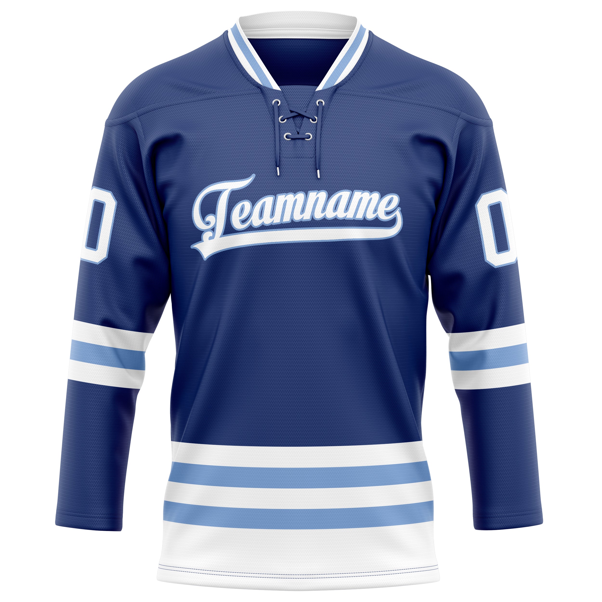 Custom Royal White Solid Colour Hockey Jersey